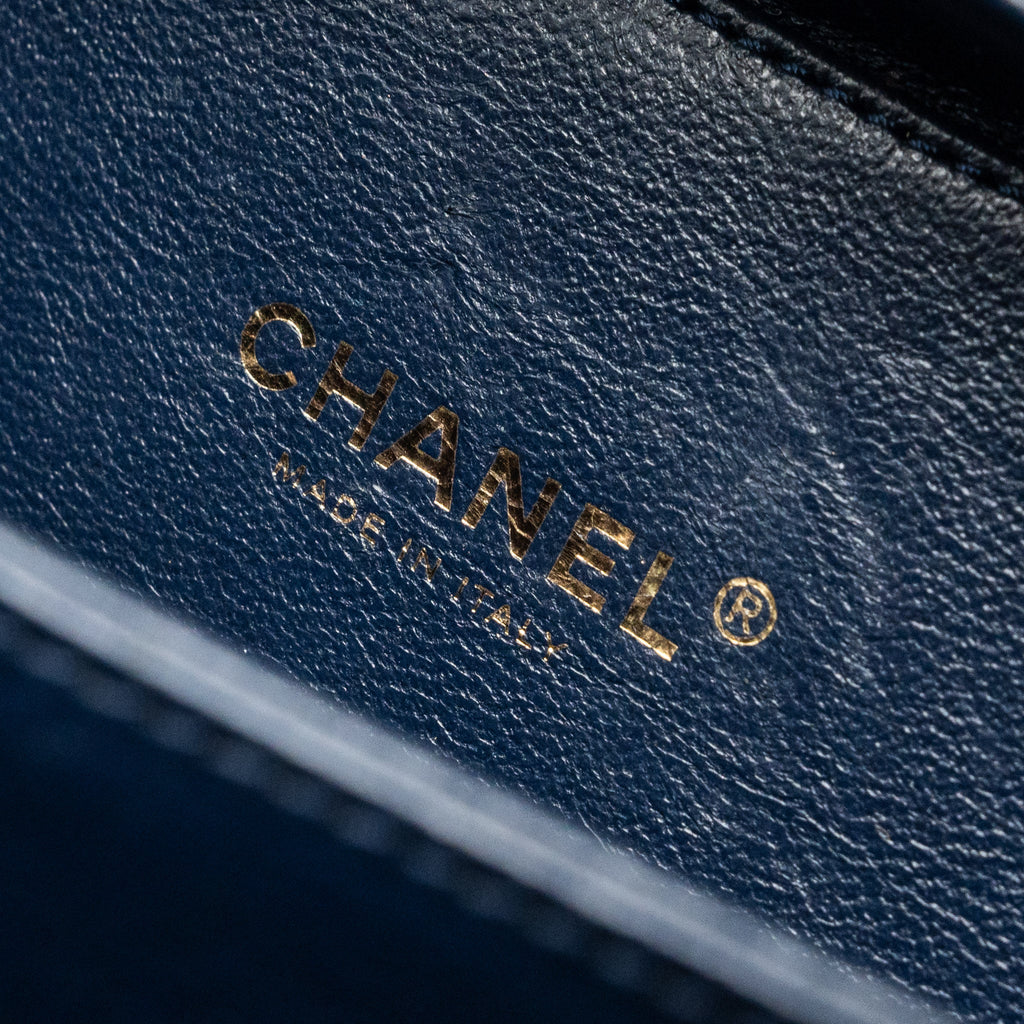 CHANEL MINI FILIGREE CAMERA BAG CAVIAR DARK BLUE GHW