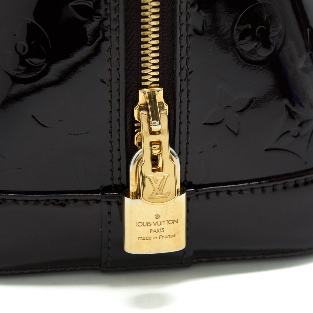 LOUIS VUITTON ALMA GM PATENT LEATHER AMARANTE VERNIS