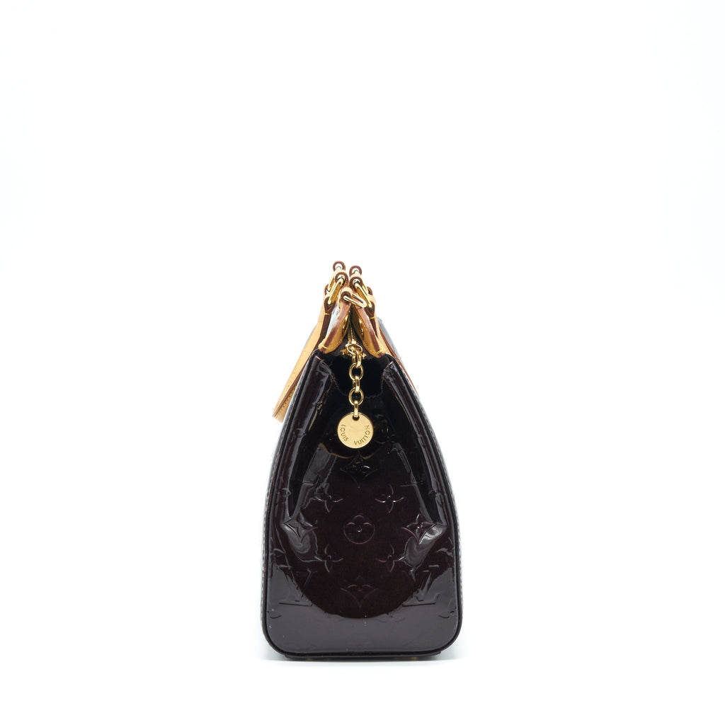 LOUIS VUITTON AMARANTE MONOGRAM VERNIS BREA MM BAG GHW