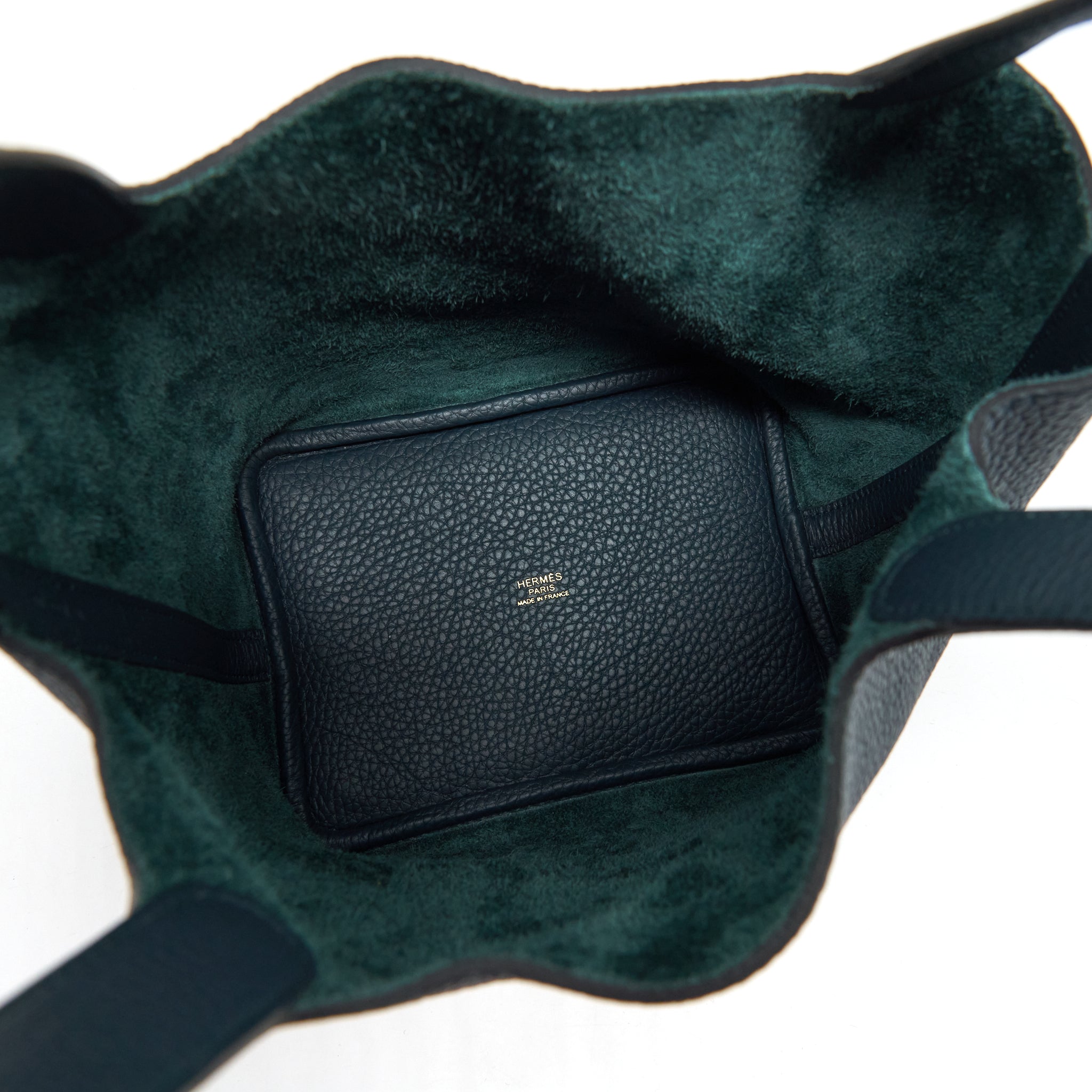 HERMES PICOTIN 18 LOCK BAG CLEMENCE 6O VERT CYPRESS GHW