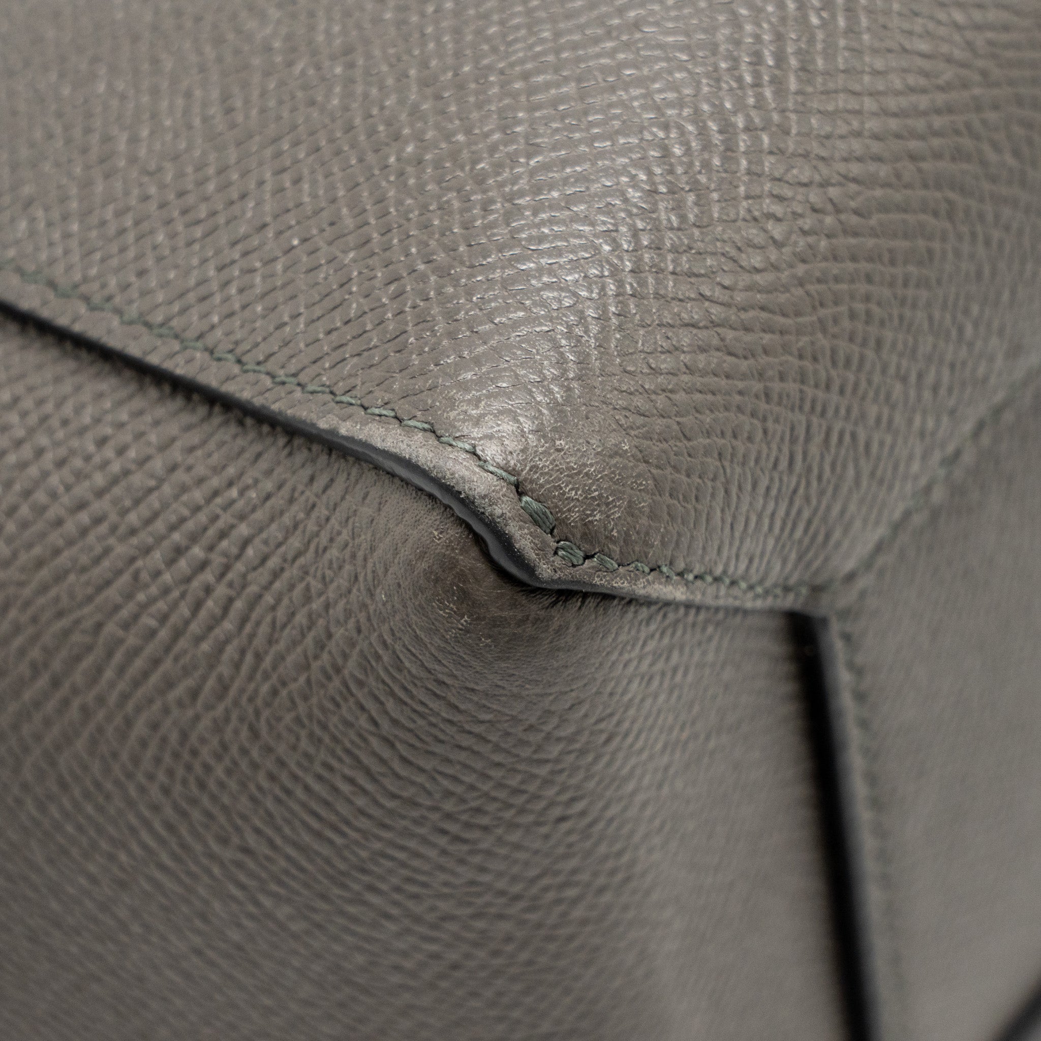 CELINE MICRO BELT BAG GRAINED CALFSKIN GREY GHW
