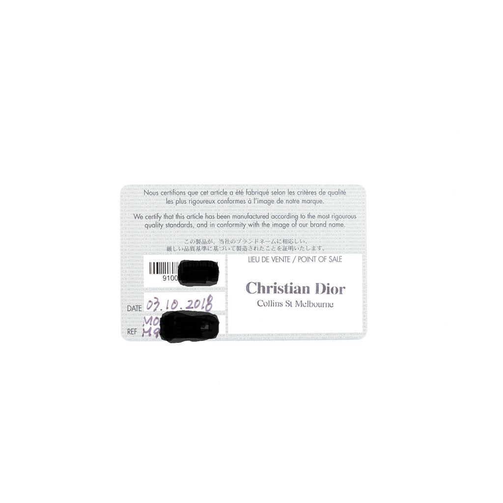 CHRISTIAN DIOR SATIN CRYSTAL CANNAGE MINI LADY DIOR IN NAVY