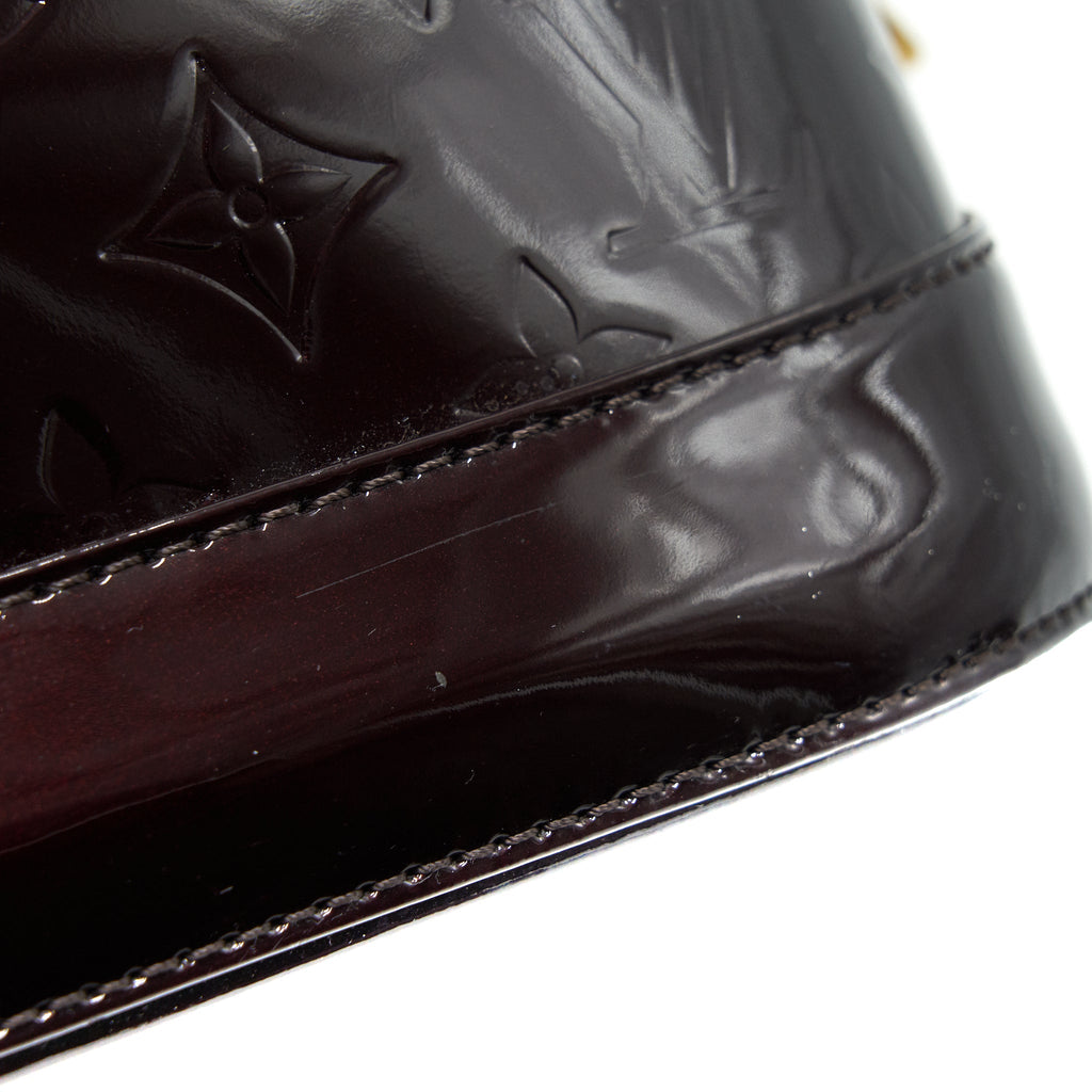 LOUIS VUITTON ALMA GM PATENT LEATHER AMARANTE VERNIS