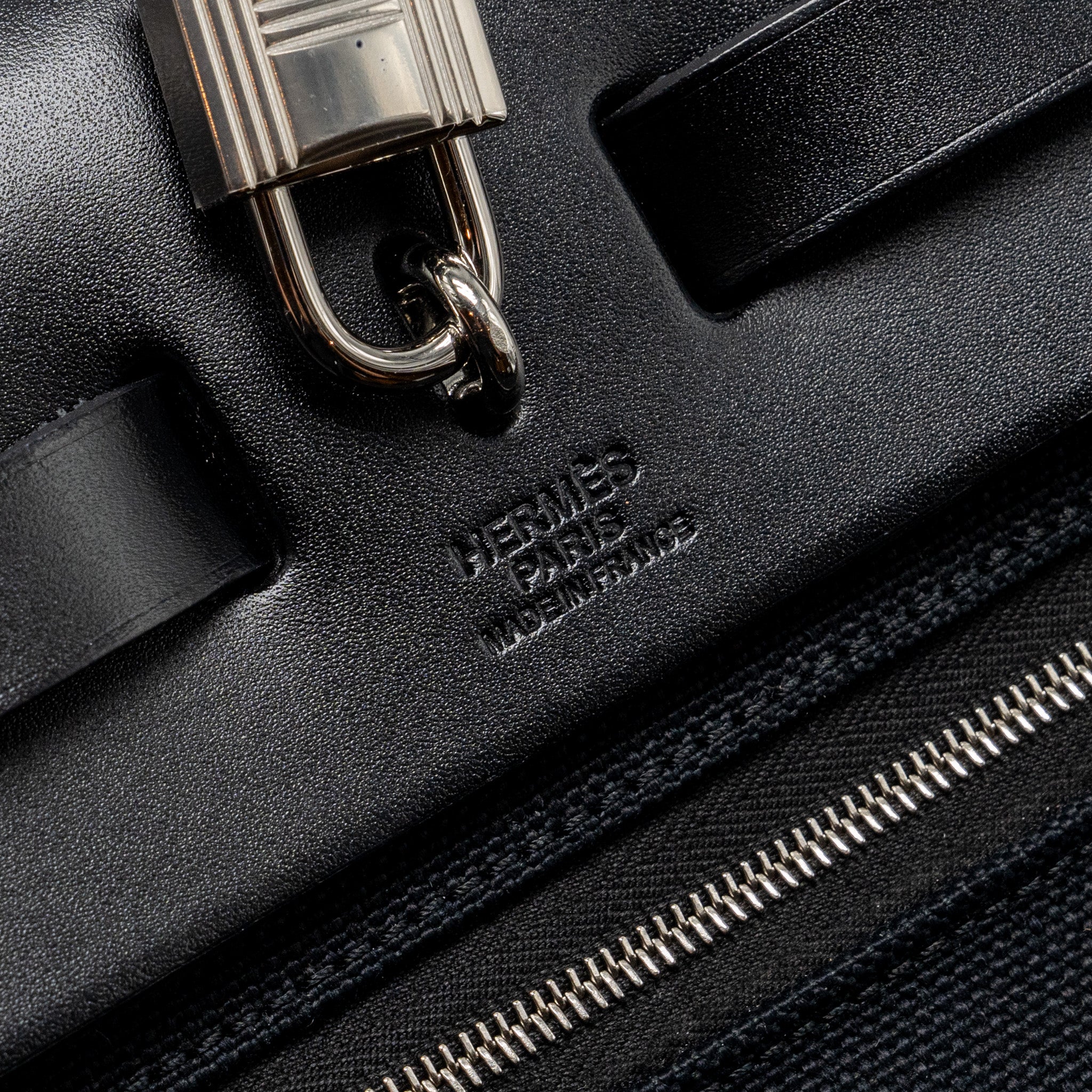 HERMES HERBAG 31 ZIP BAG CANVAS/HUNTER BLACK SHW