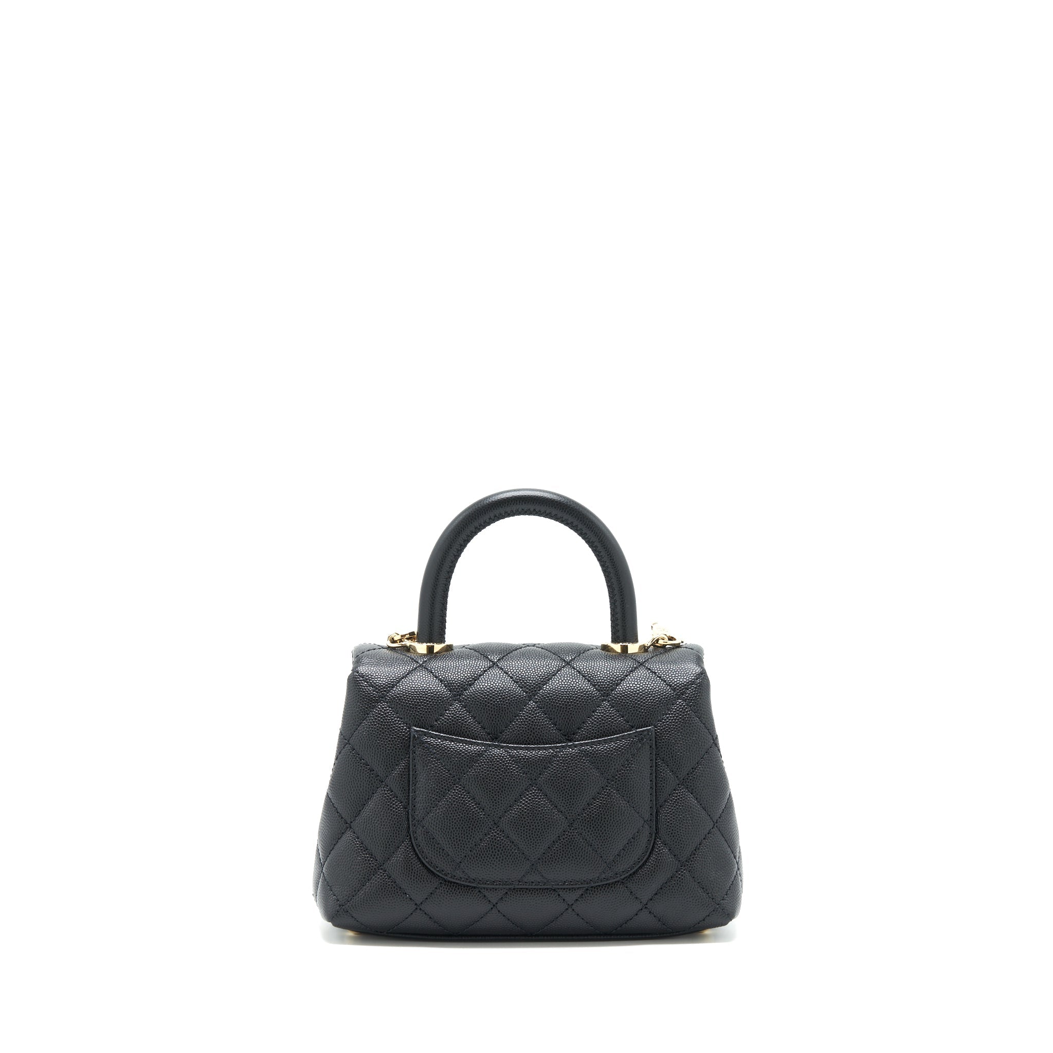CHANEL COCO HANDLE EXTRA MINI CAVIAR BLACK LGHW