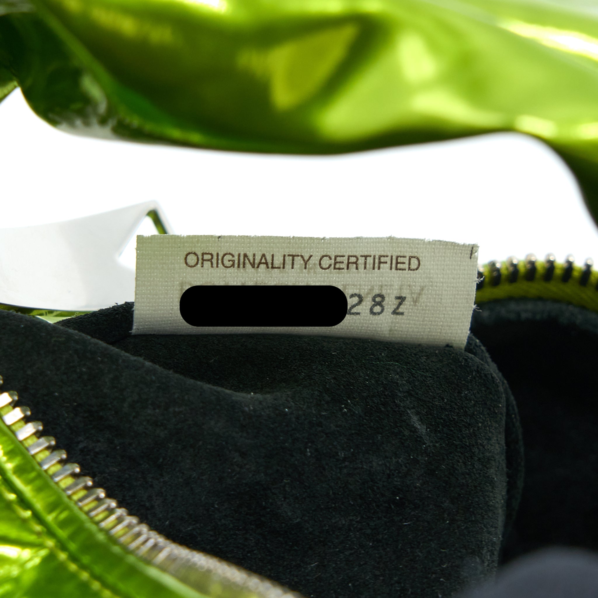 BOTTEGA VENETA MINI JODIE KNOTTED METALLIC GREEN SHW