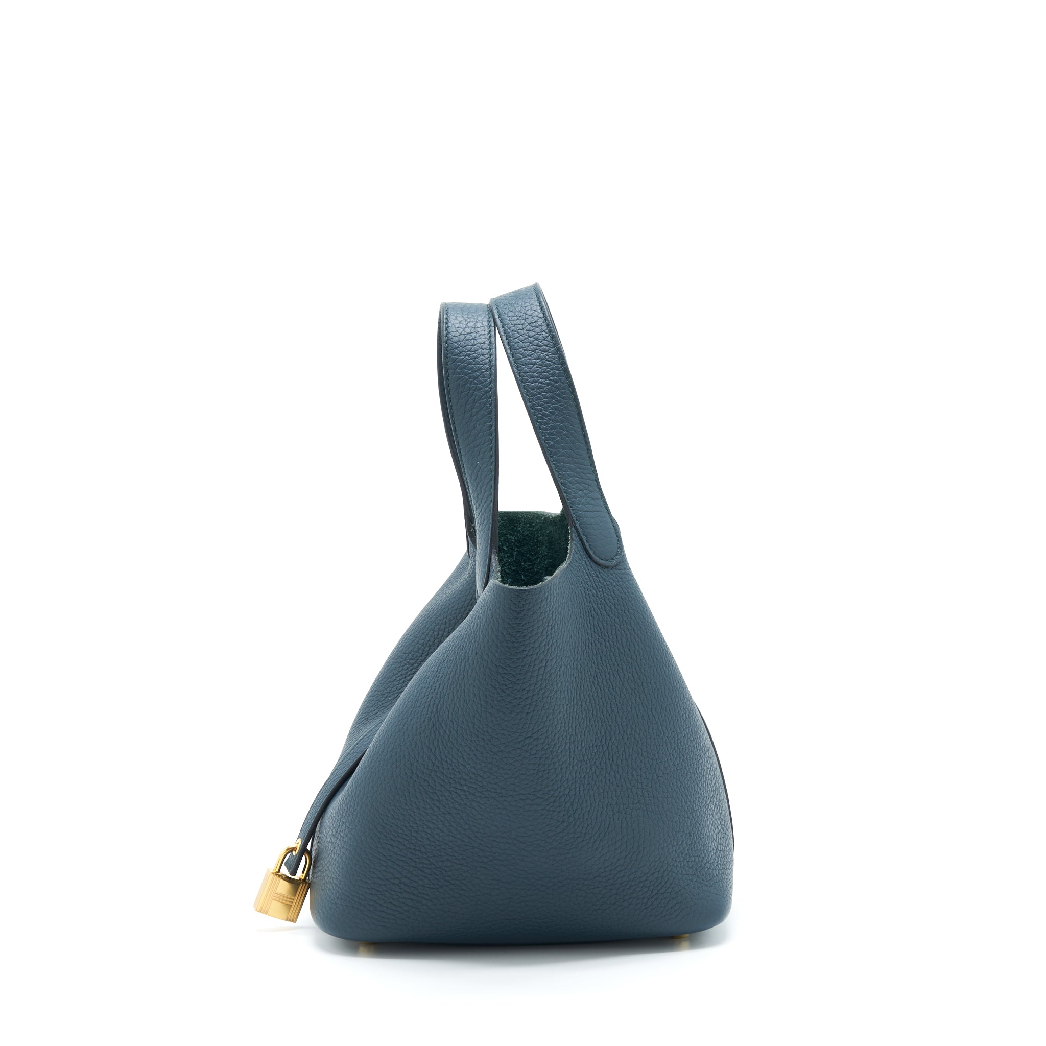 HERMES PICOTIN 18 LOCK BAG 6O VERT CYPRES GHW