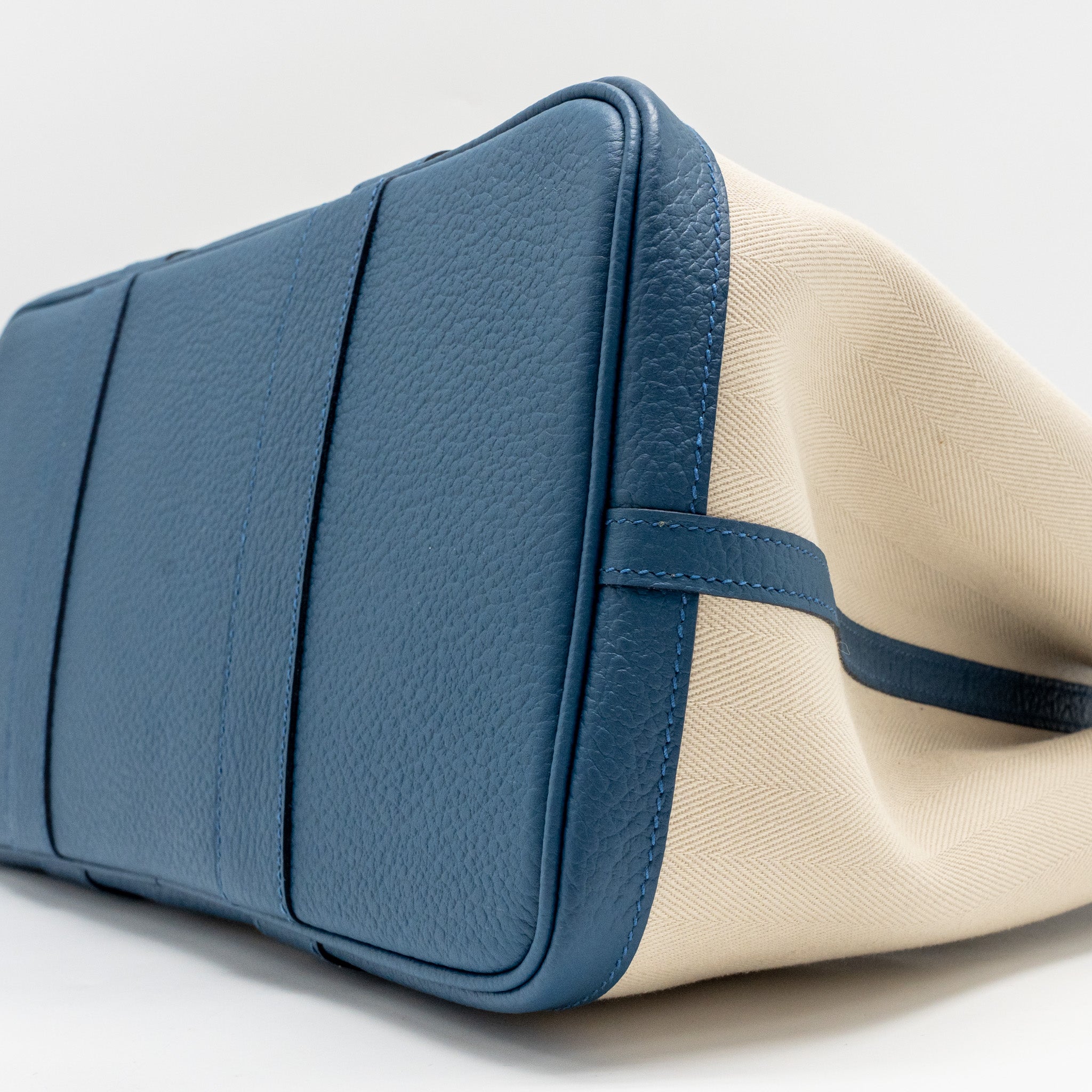 HERMES GARDEN PARTY 36 NEGONDA/CANVAS CRAIE/BLEU OUTREMER SHW