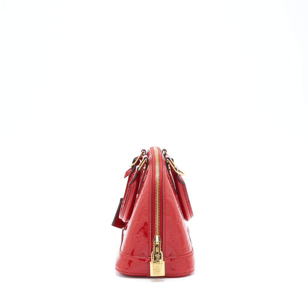 LOUIS VUITTON ALMA BB PATENT RED WITH GHW
