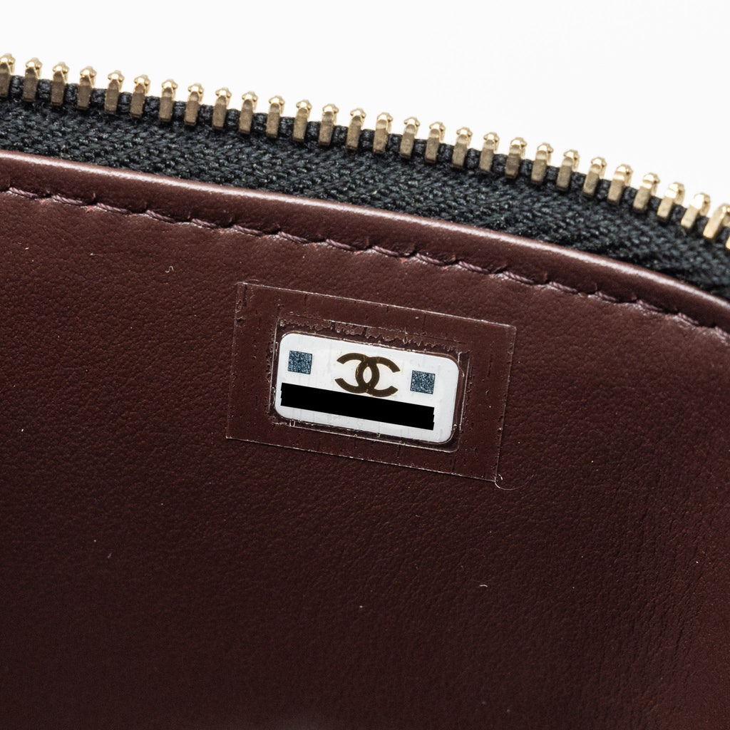CHANEL 23C MINI VANITY CASE WITH CHAIN CAVIAR BLACK LGHW (MICROCHIP)