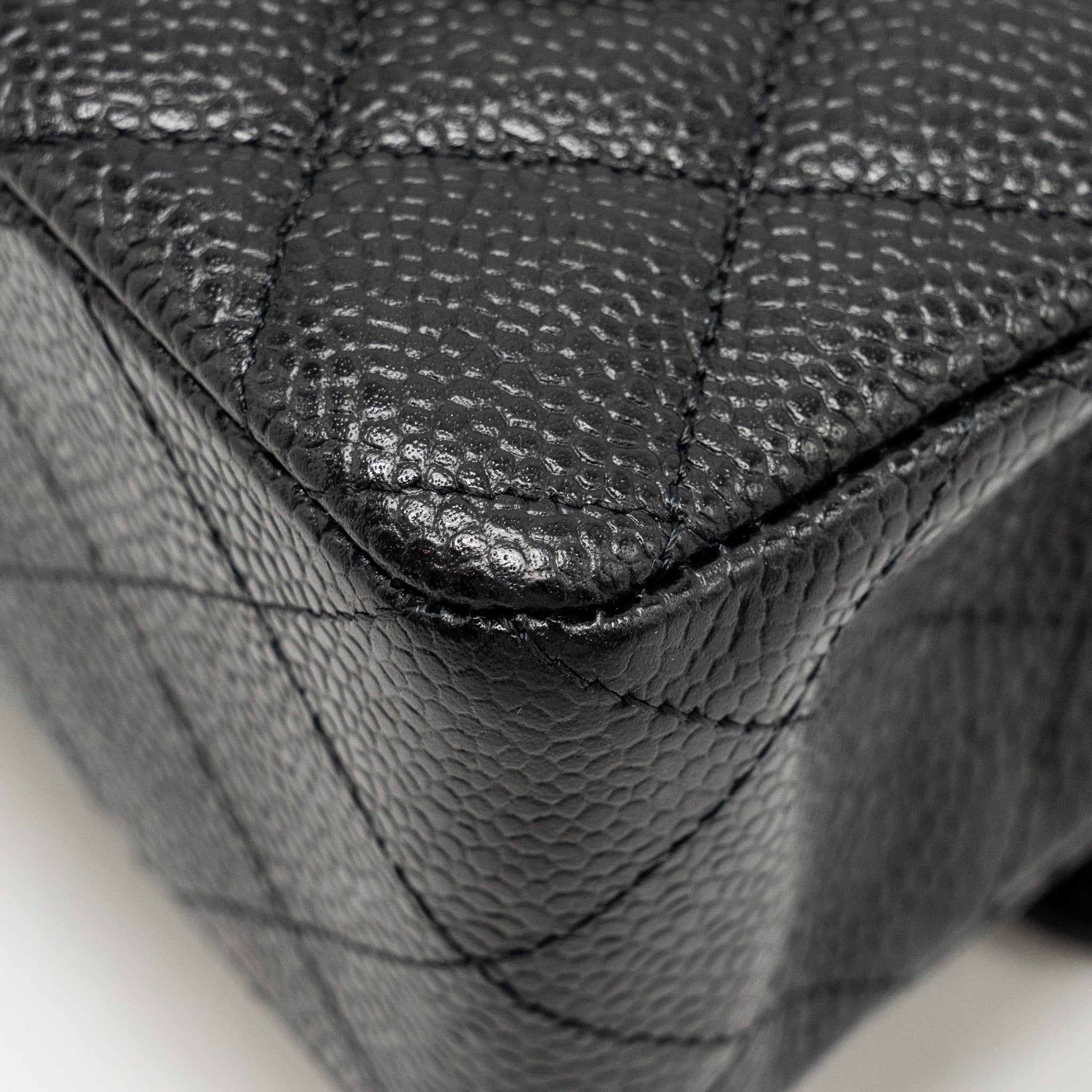 CHANEL SMALL CLASSIC DOUBLE FLAP BAG CAVIAR BLACK GHW (MICROCHIP)