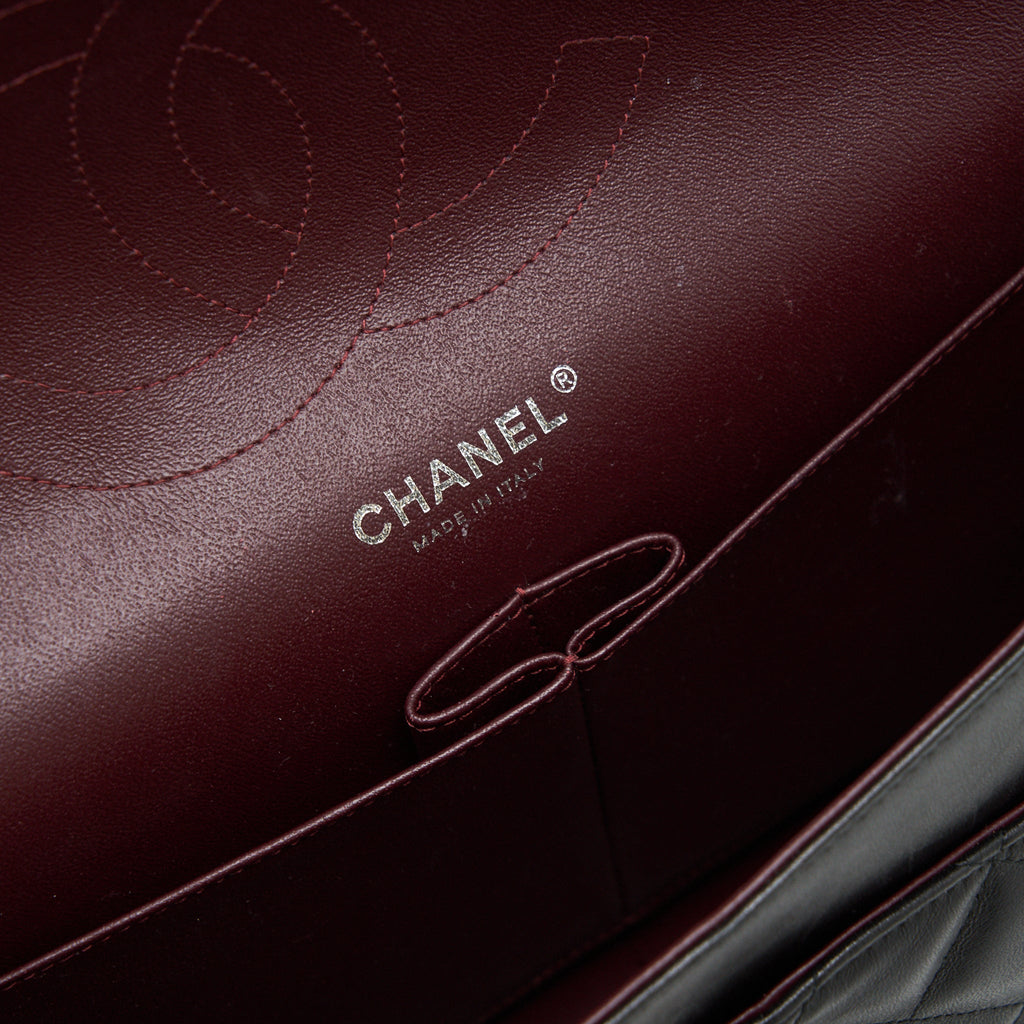 CHANEL CLASSIC JUMBO DOUBLE FLAP BAG LAMBSKIN BLACK SHW