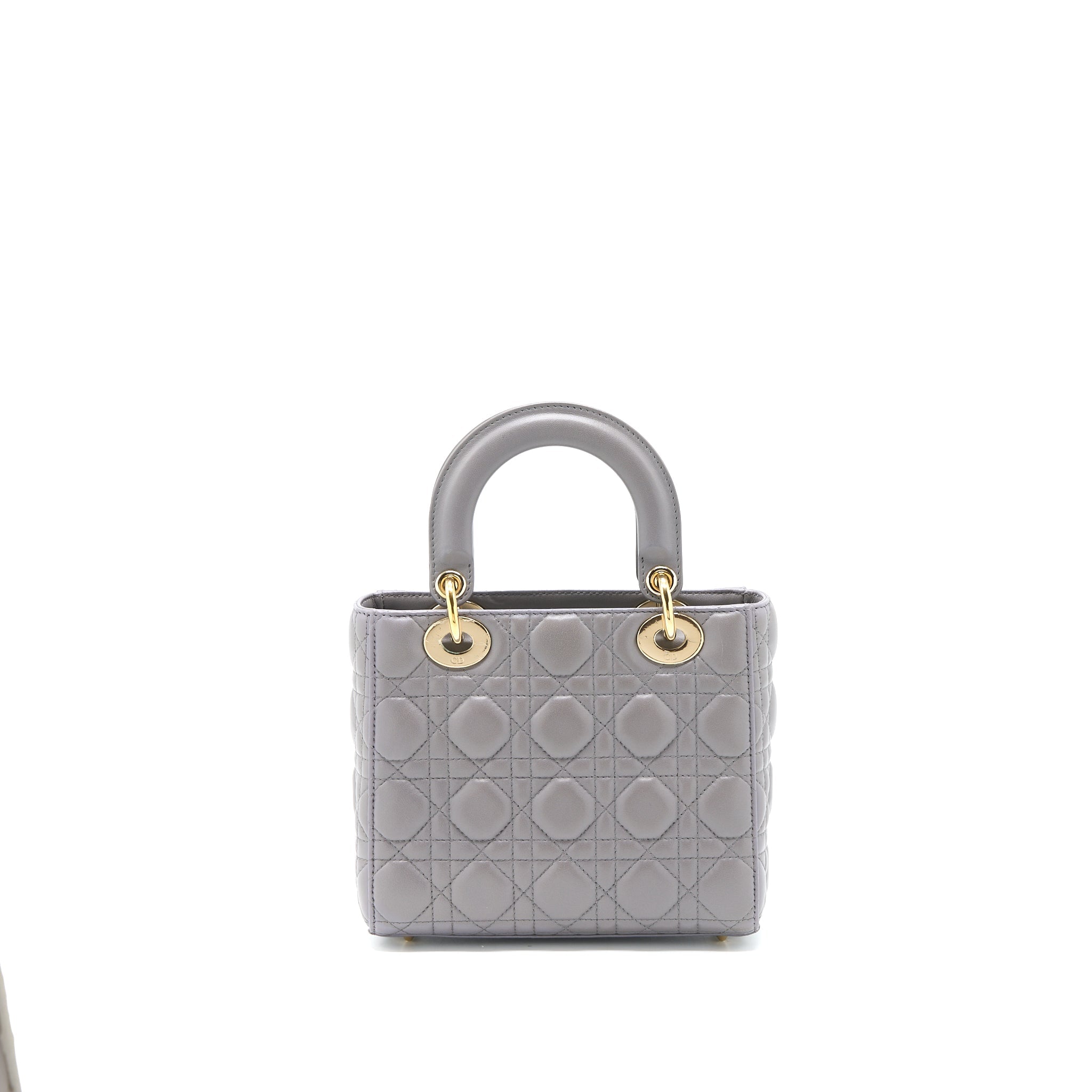 DIOR SMALL LADY DIOR MY ABCDIOR LAMBSKIN GREY LGHW