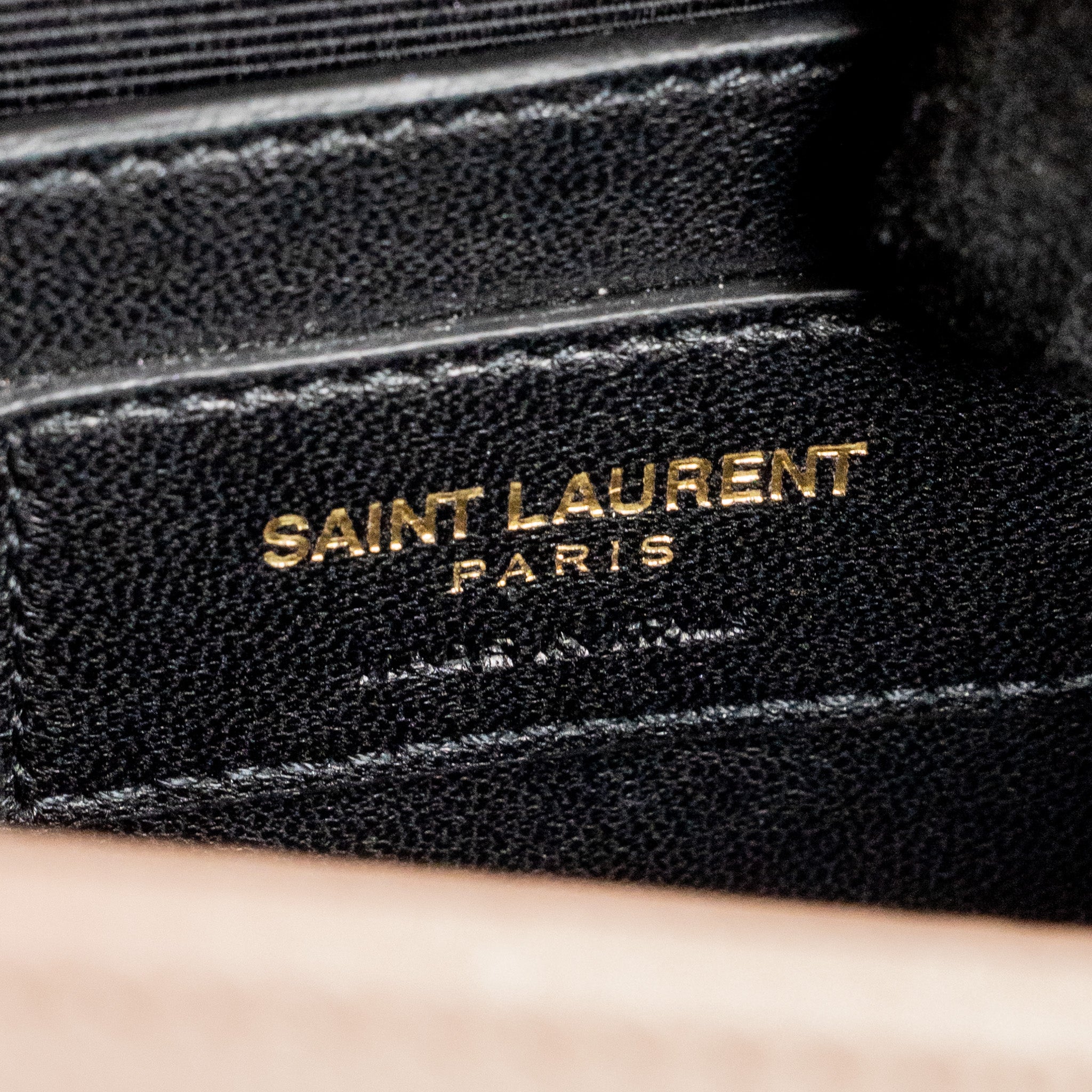SAINT LAURENT/YSL SMALL SHOULDER BAG GRAINED CALFSKIN PALE PINK GHW