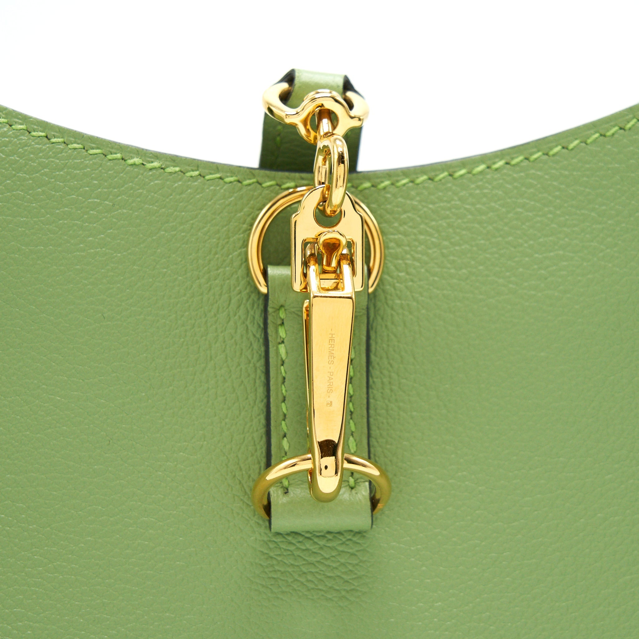 HERMES TRIM DUO 24 BAG VERT CRIQUET GHW