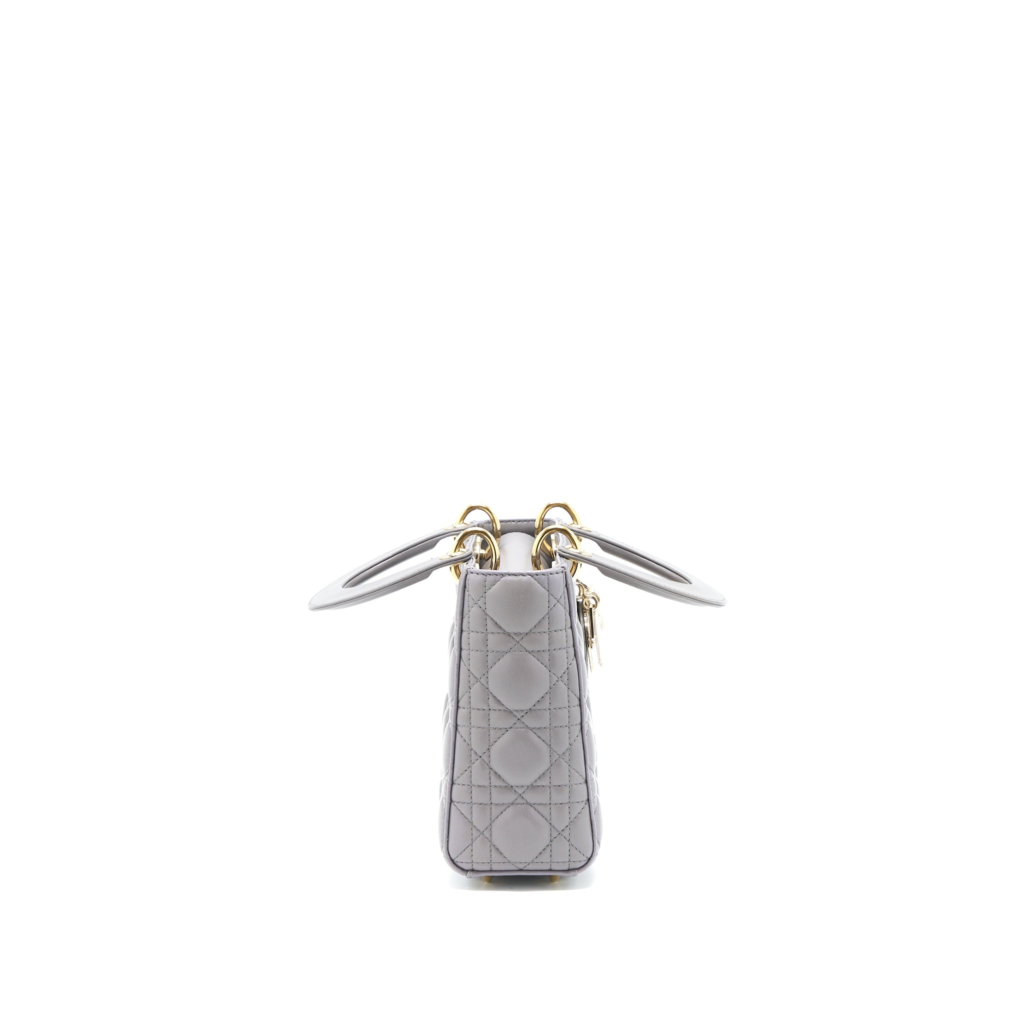 DIOR SMALL LADY DIOR MY ABCDIOR LAMBSKIN GREY LGHW