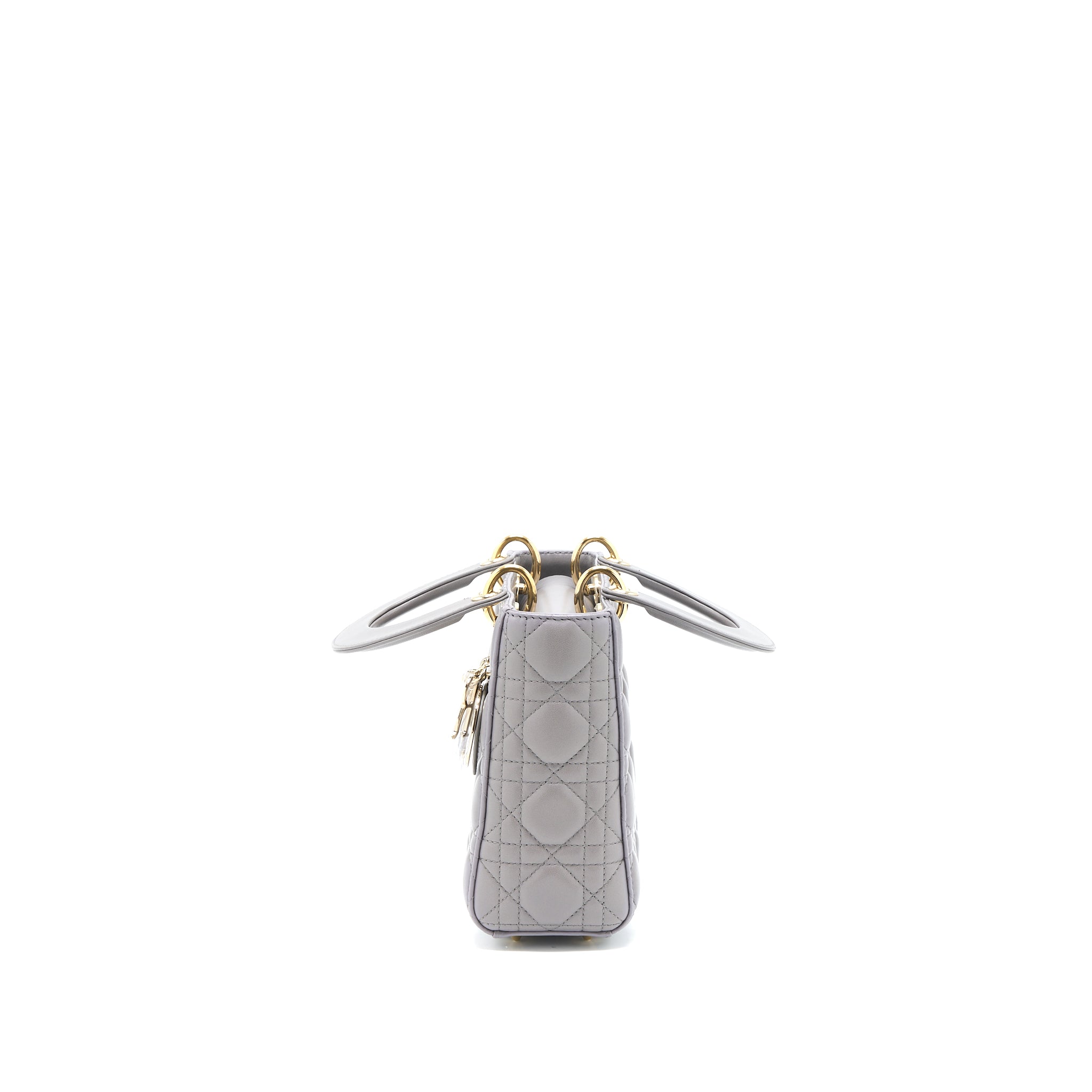 DIOR SMALL LADY DIOR MY ABCDIOR LAMBSKIN GREY LGHW