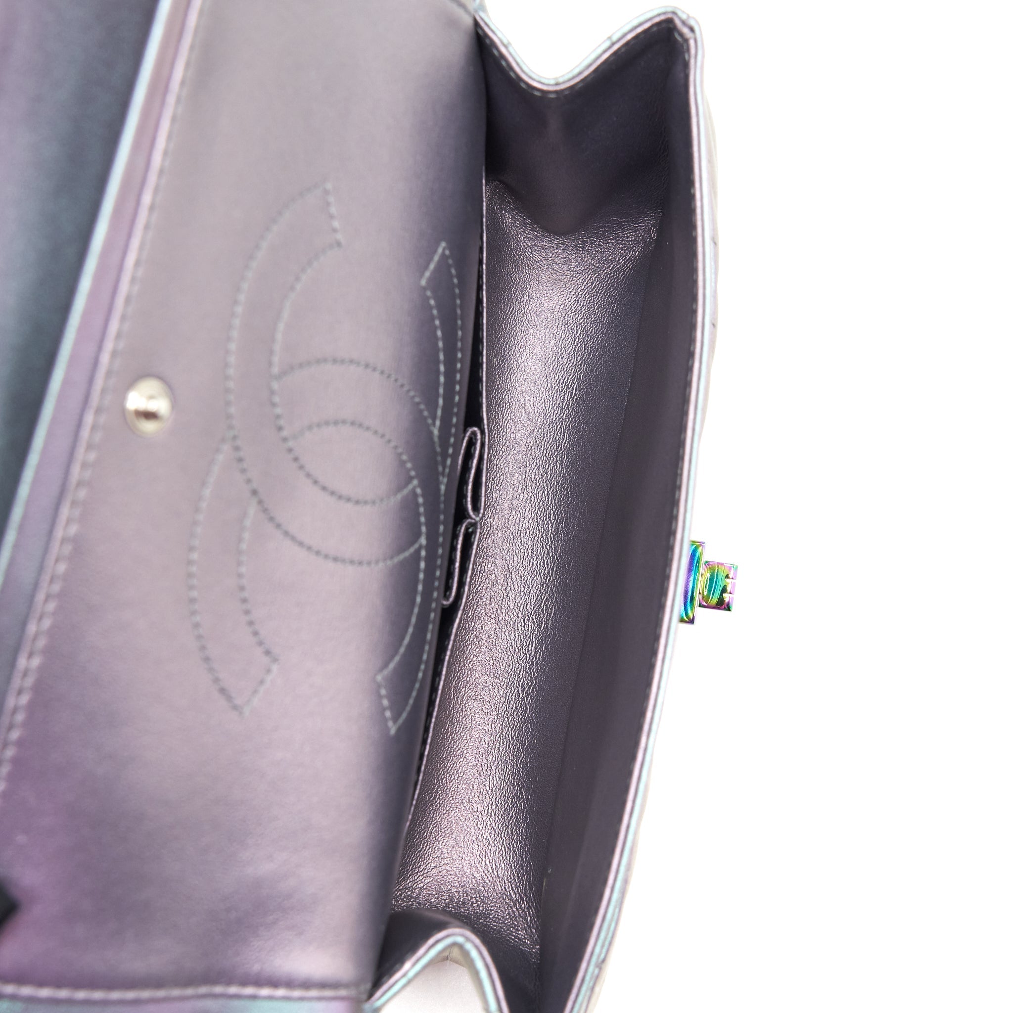CHANEL 2.55 225 REISSUE FLAP BAG LAMBSKIN IRIDESCENT HARDWARE
