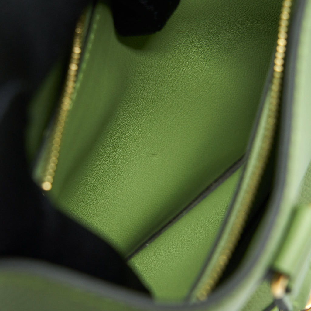 HERMES TRIM DUO 24 BAG VERT CRIQUET GHW