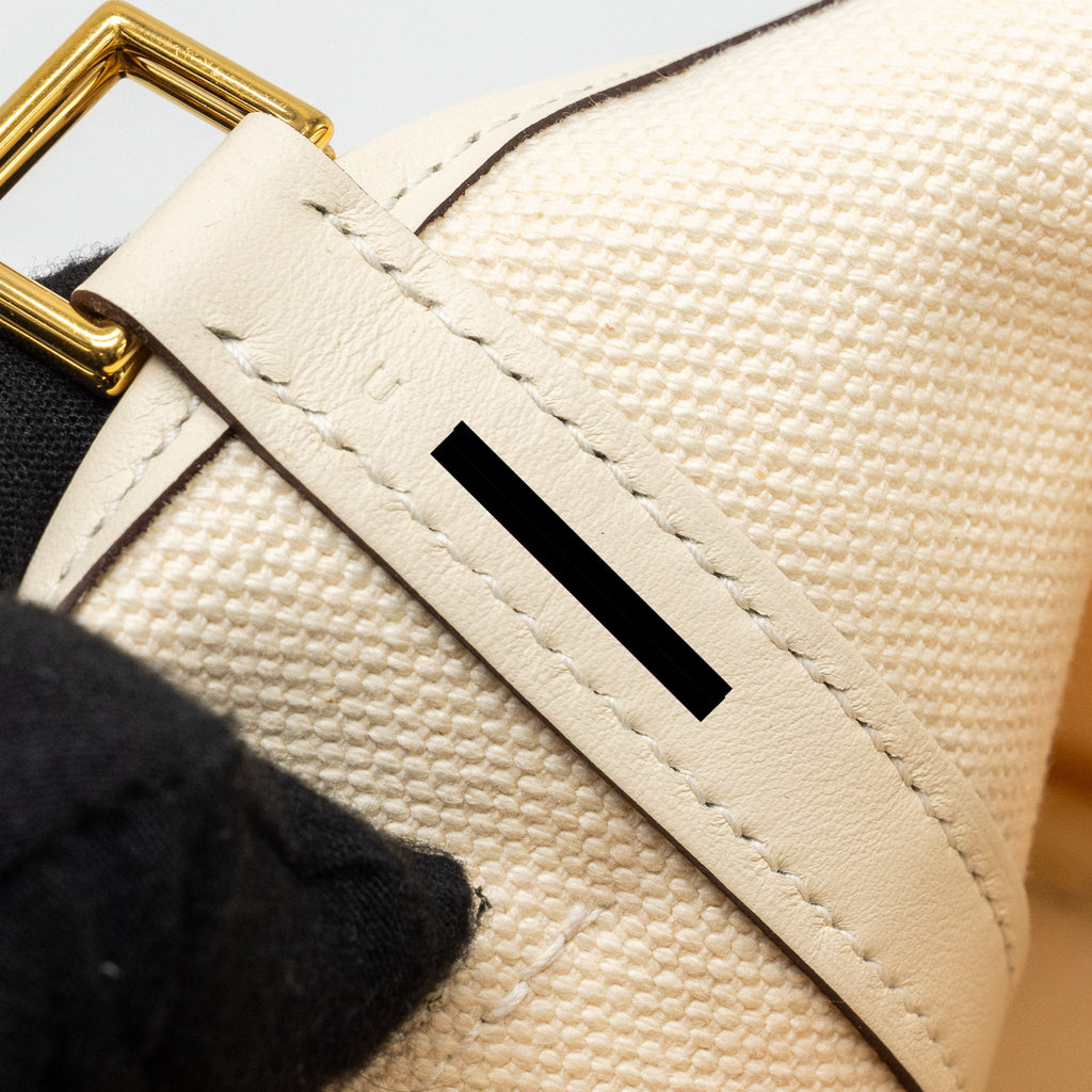 HERMES PICOTIN CARGO 18 LOCK BAG CANVAS/SWIFT ECRU/NATA GHW