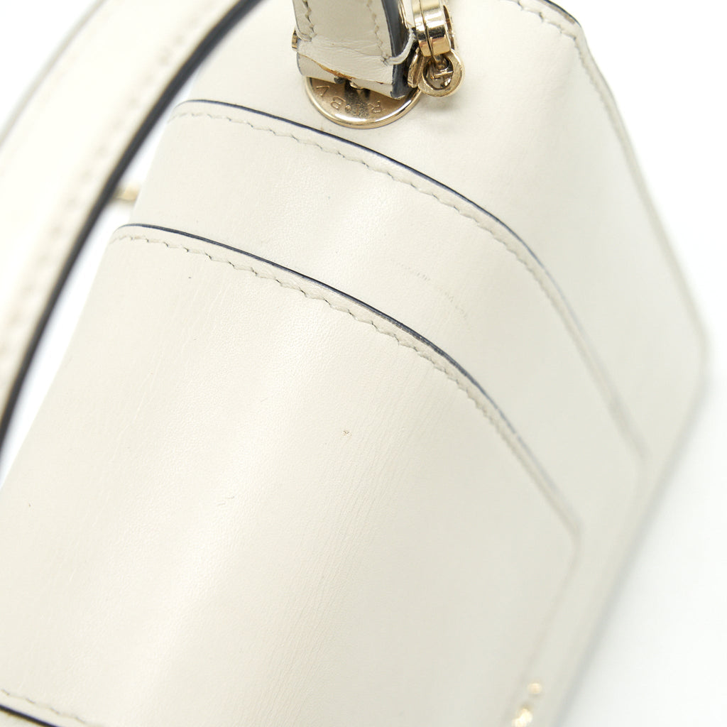 BVLGARI TOP HANDLE SERPENTI BAG WHITE