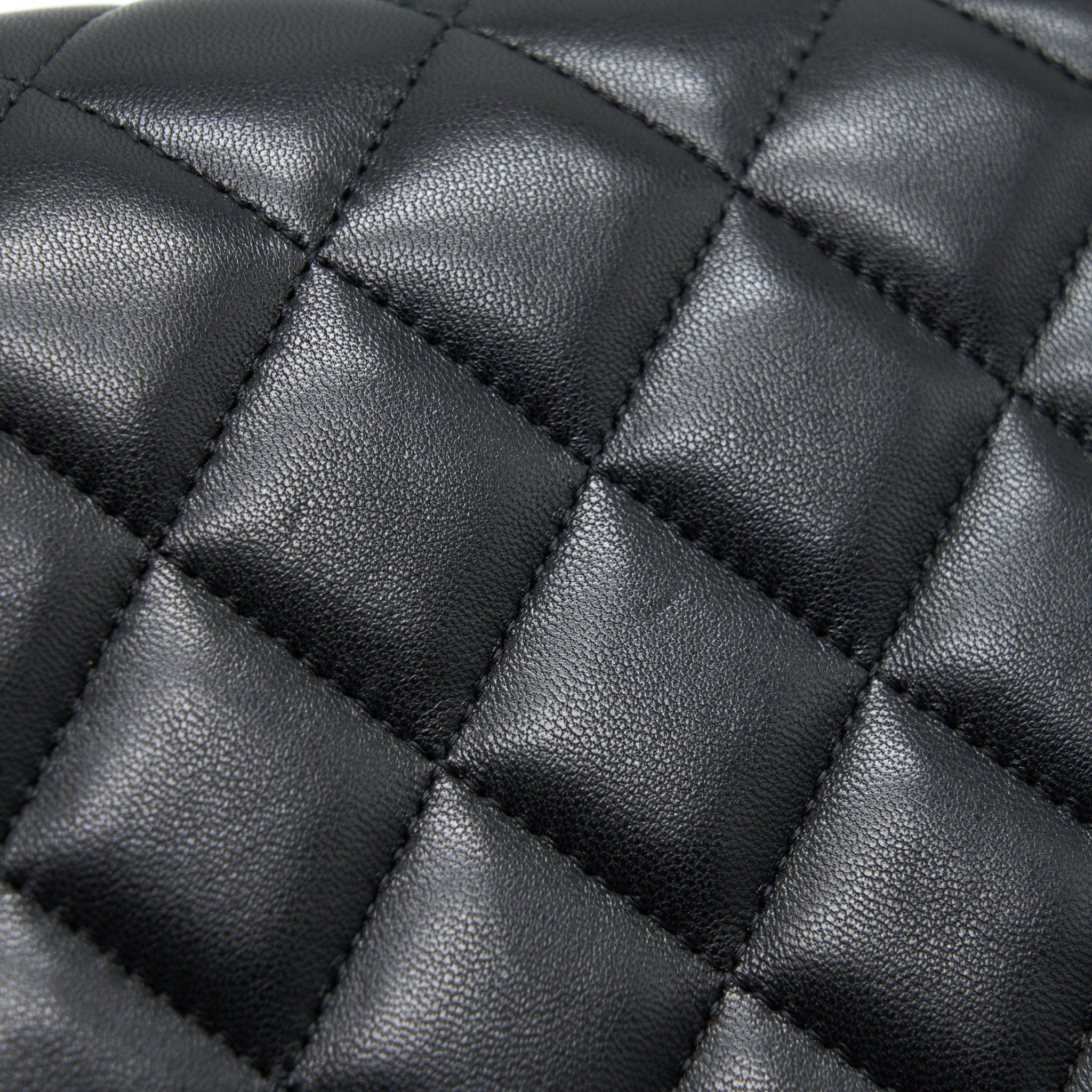 CHANEL JUMBO CLASSIC DOUBLE FLAP BAG LAMBSKIN BLACK GHW