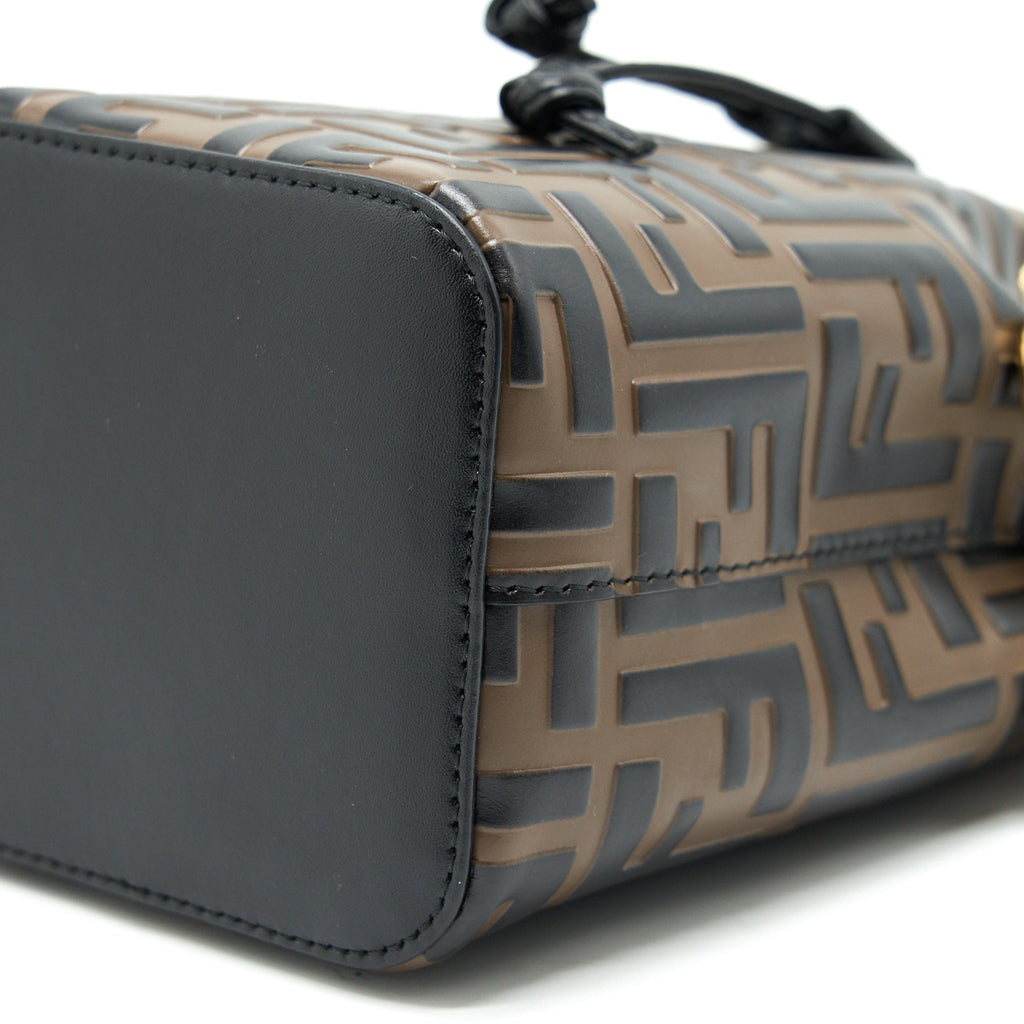 FENDI MON TRESOR MINI BUCKET BAG BROWN