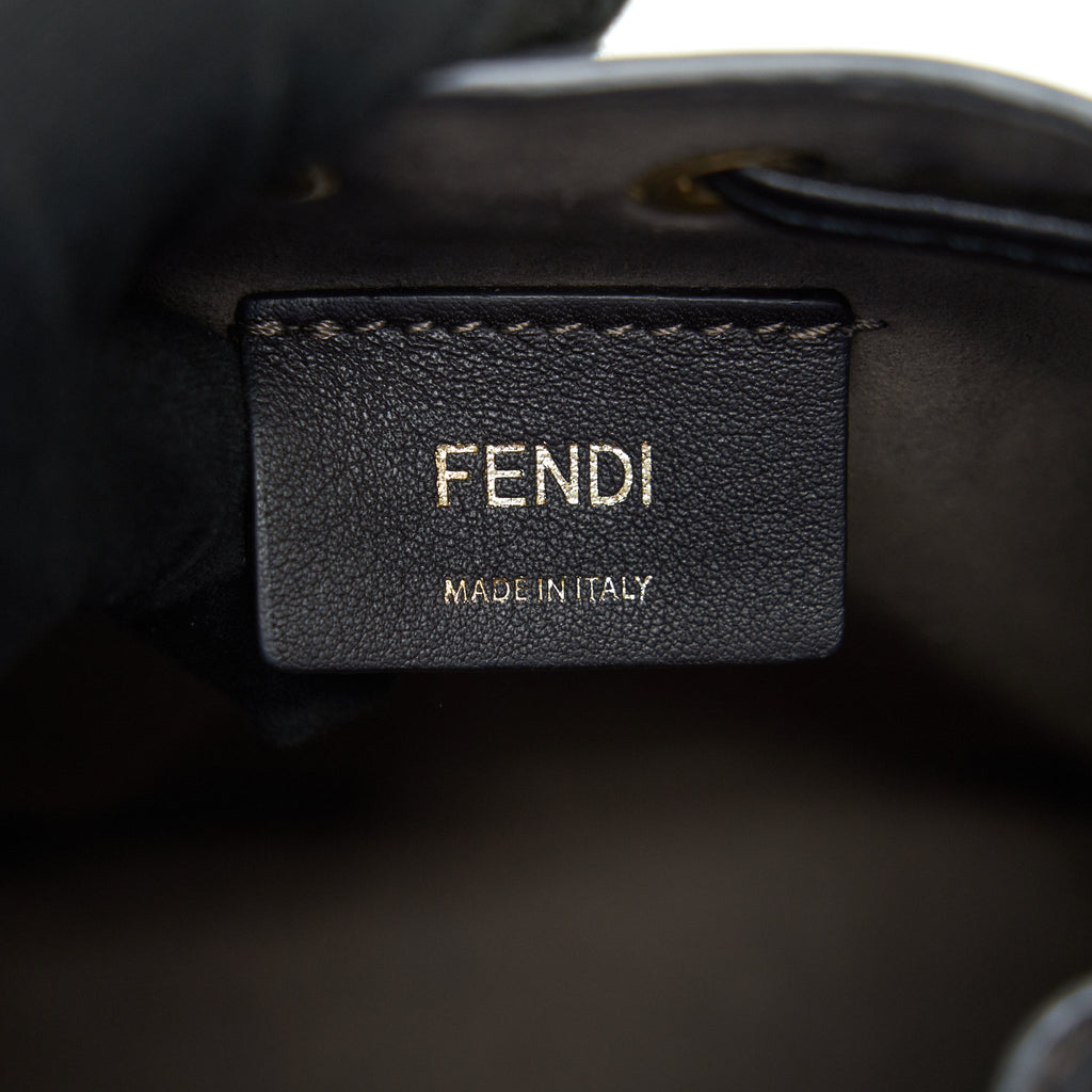 FENDI MON TRESOR MINI BUCKET BAG BROWN