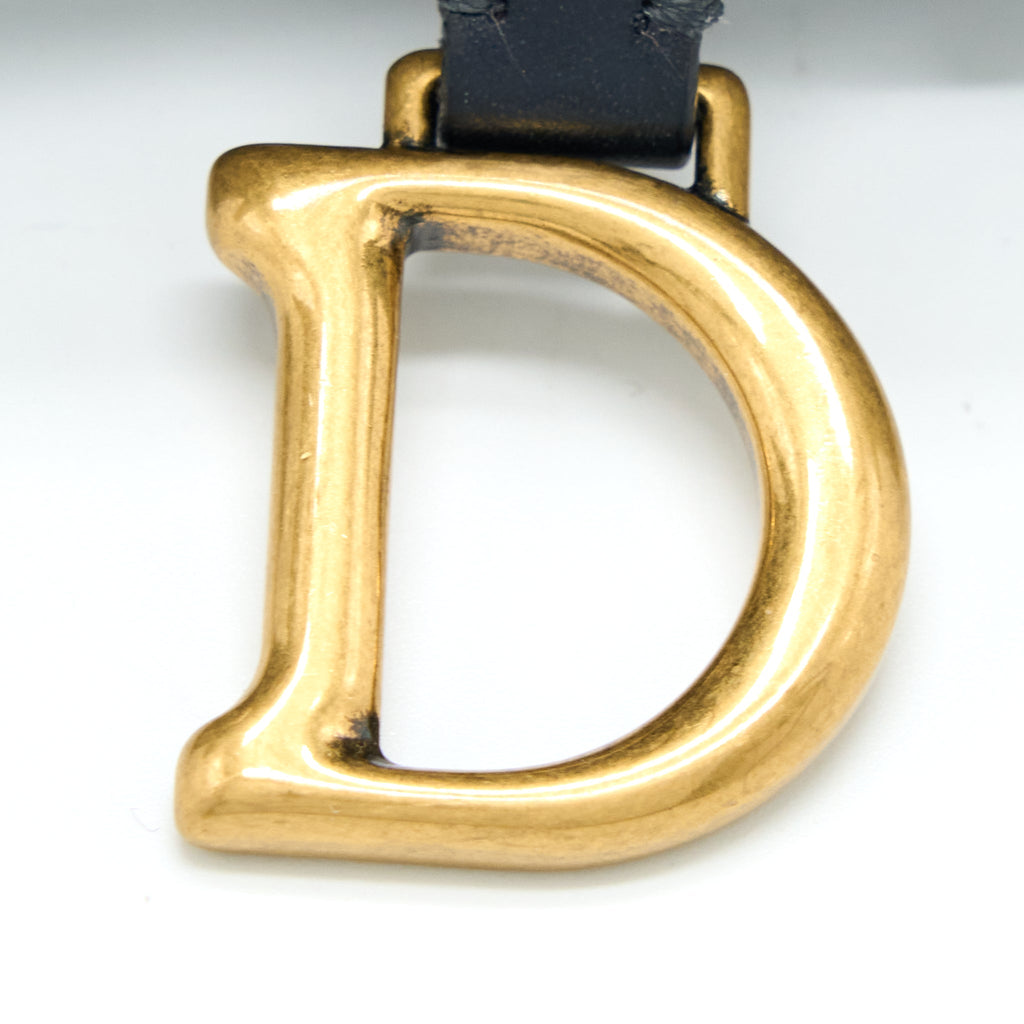 DIOR SADDLE BELT POUCH BLUE OBLIQUE JACQUARD GHW