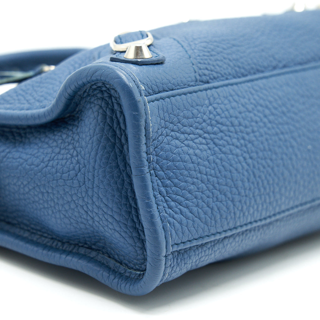 BALENCIAGA MINI CITY BAG BLUE SHW
