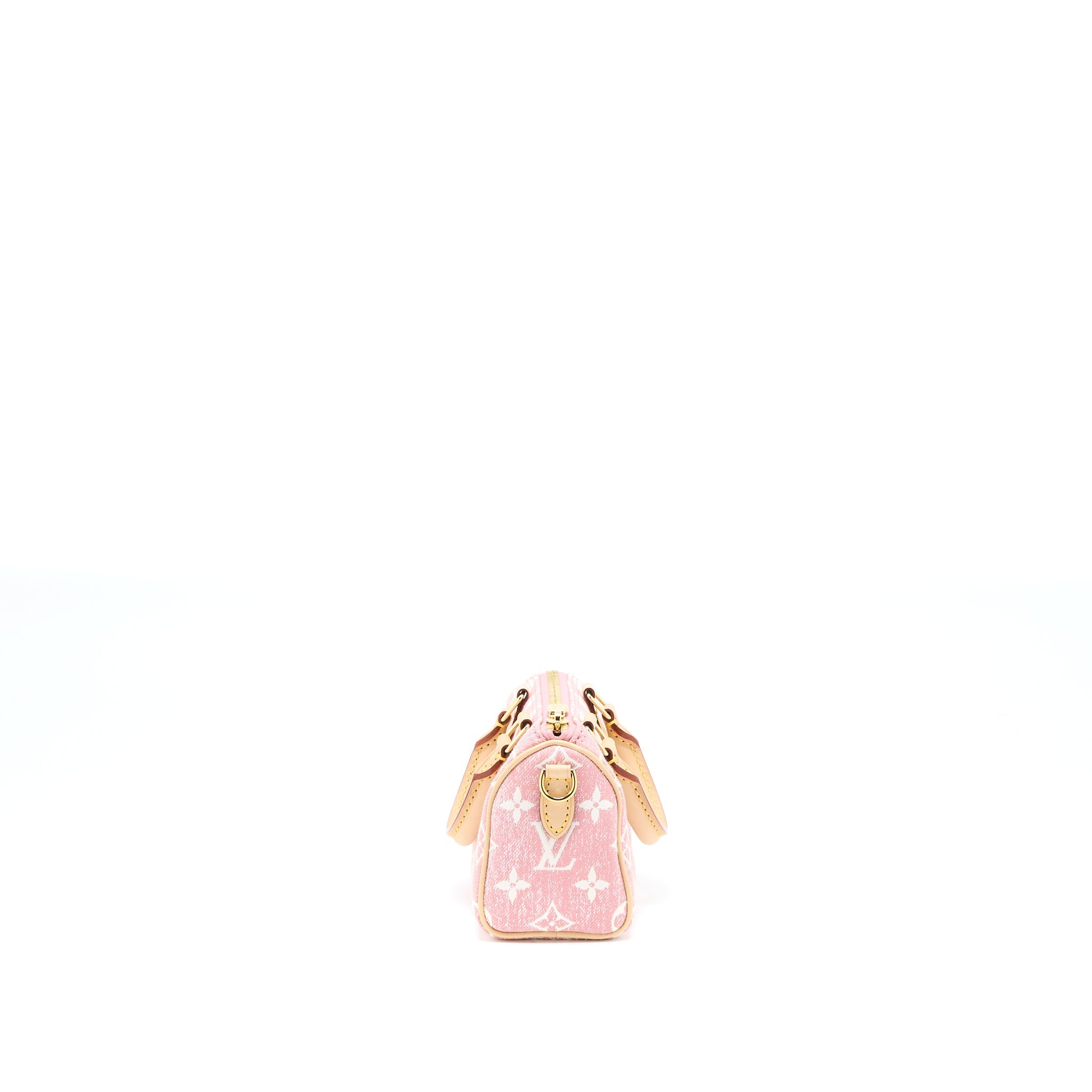 LOUIS VUITTON NANO SPEEDY MONOGRAM JACQUARD DENIM PINK GHW (NEW VERSION)