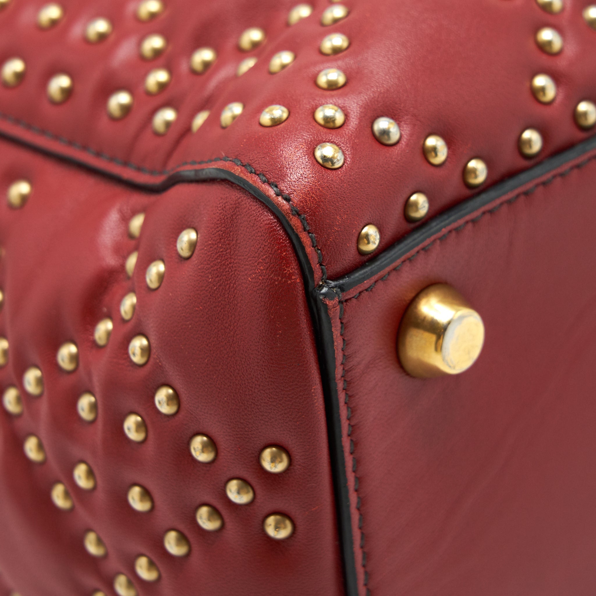 DIOR STUDDED LADY DIOR RED GHW