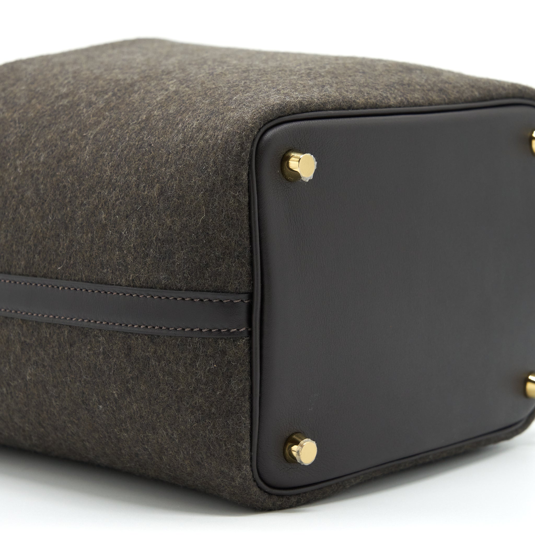HERMES PICOTIN 18 FELT LOCK BAG EBENE GHW