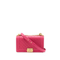CHANEL MEDIUM BOY BAG LAMBSKIN PINK GHW