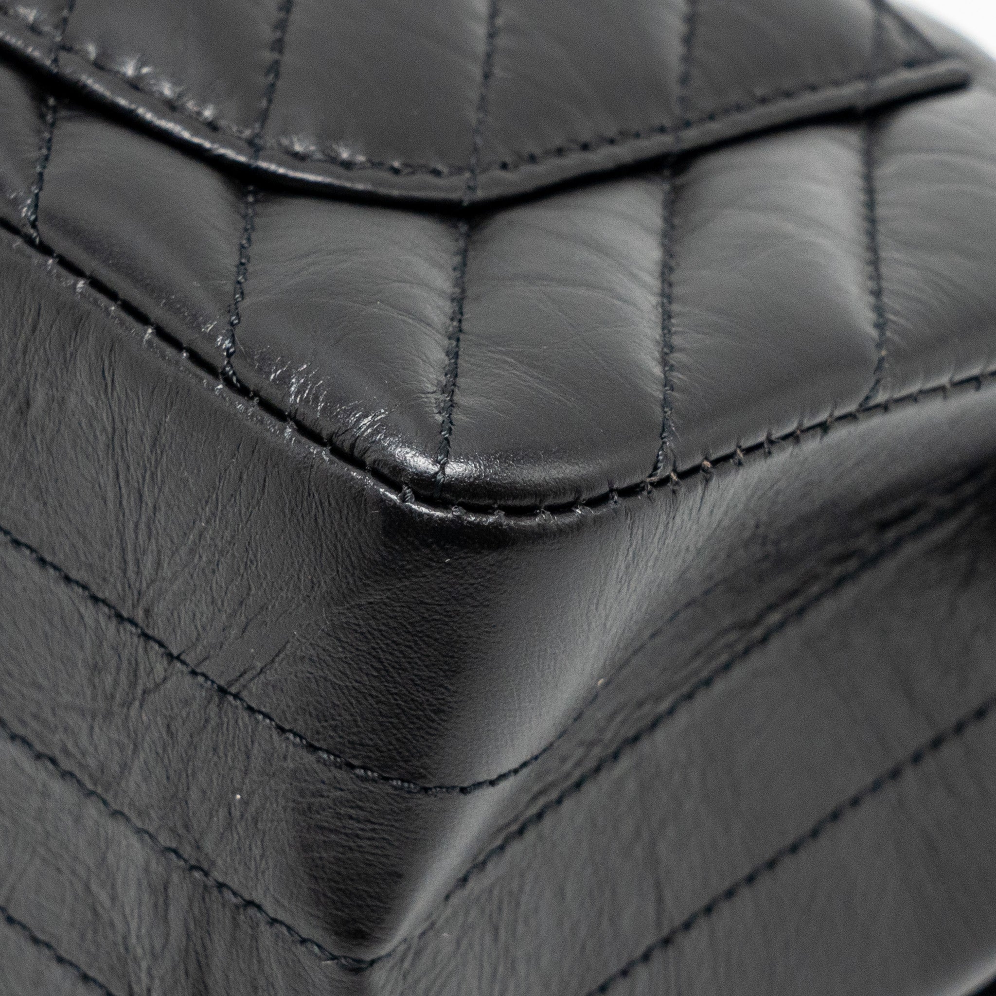 CHANEL MINI 2.55 REISSUE CHEVRON CALFSKIN SO BLACK