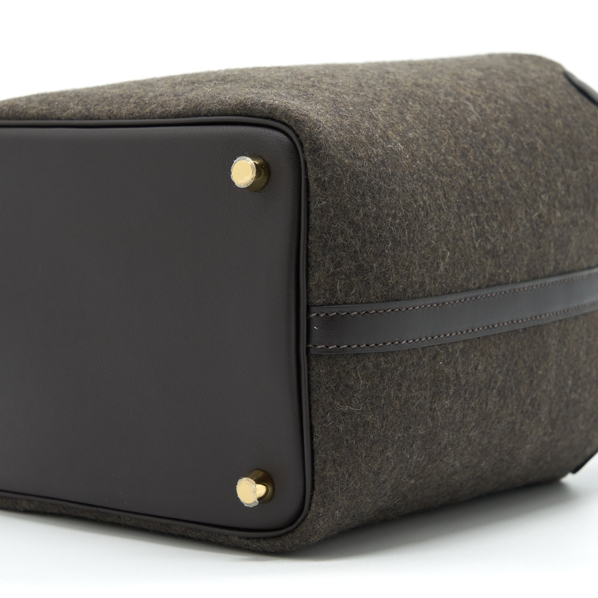 HERMES PICOTIN 18 FELT LOCK BAG EBENE GHW