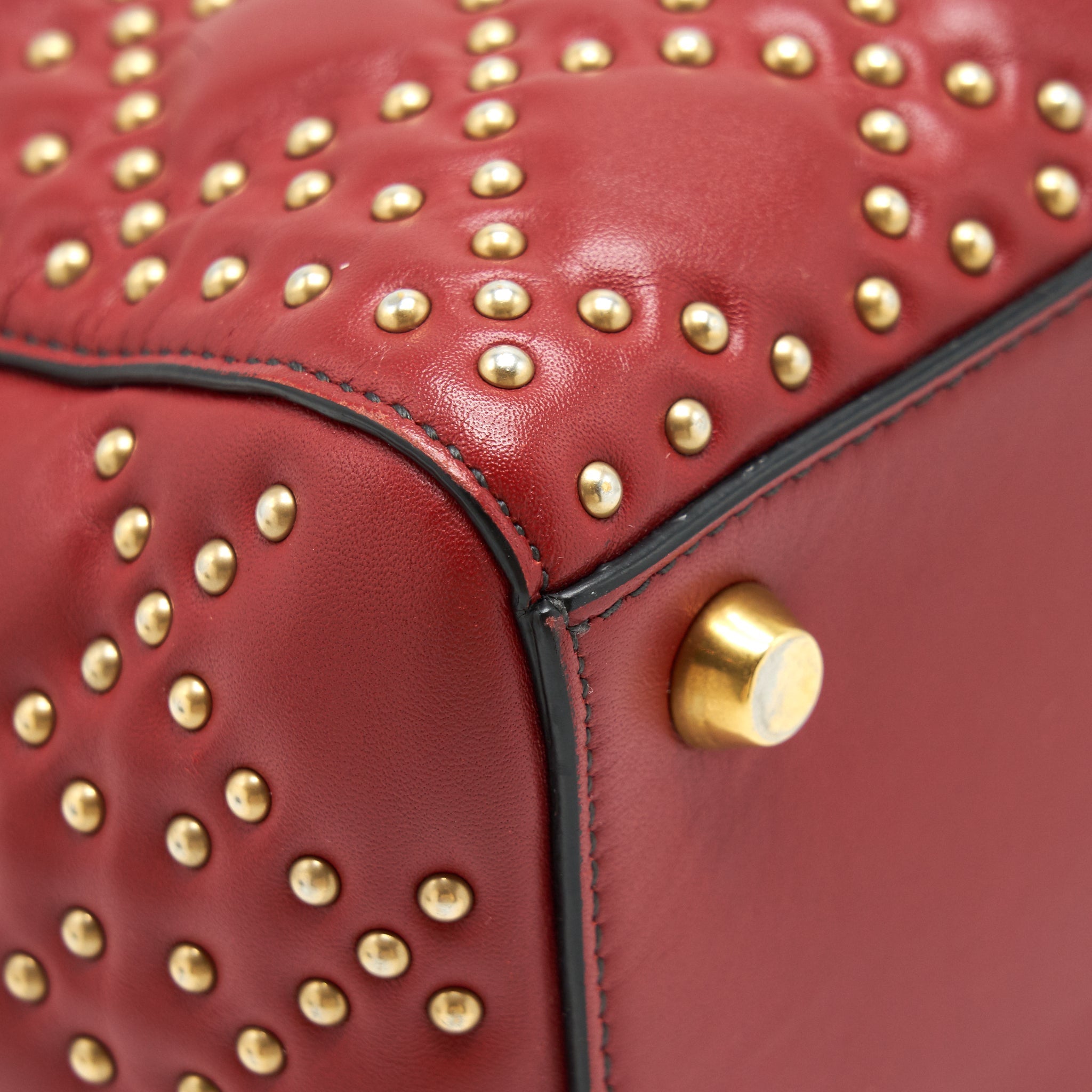 DIOR STUDDED LADY DIOR RED GHW