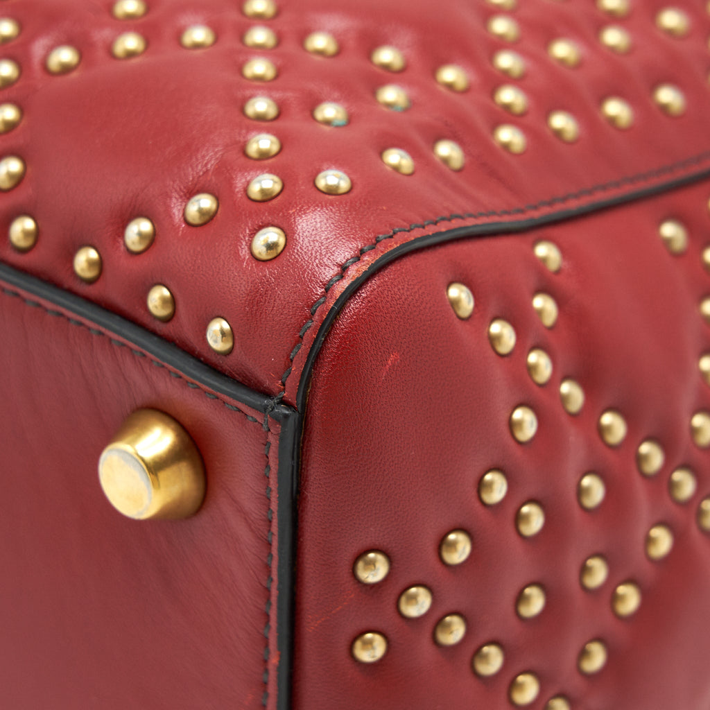 DIOR STUDDED LADY DIOR RED GHW