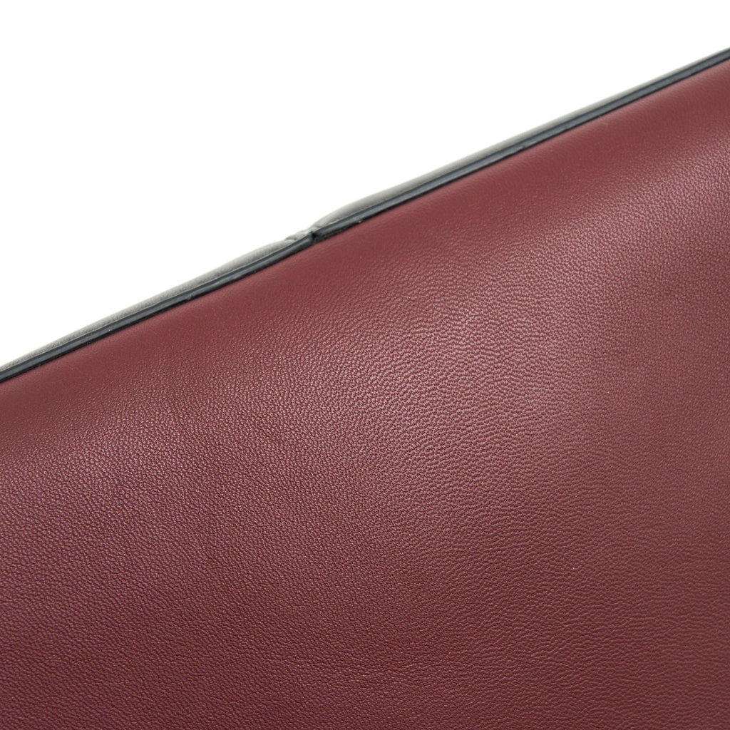 BOTTEGA VENETA PIAZZA TOP HANDLE BAG BURGUNDY