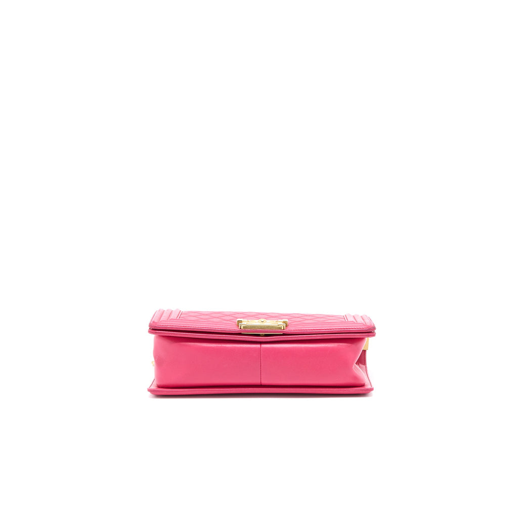 CHANEL MEDIUM BOY BAG LAMBSKIN PINK GHW