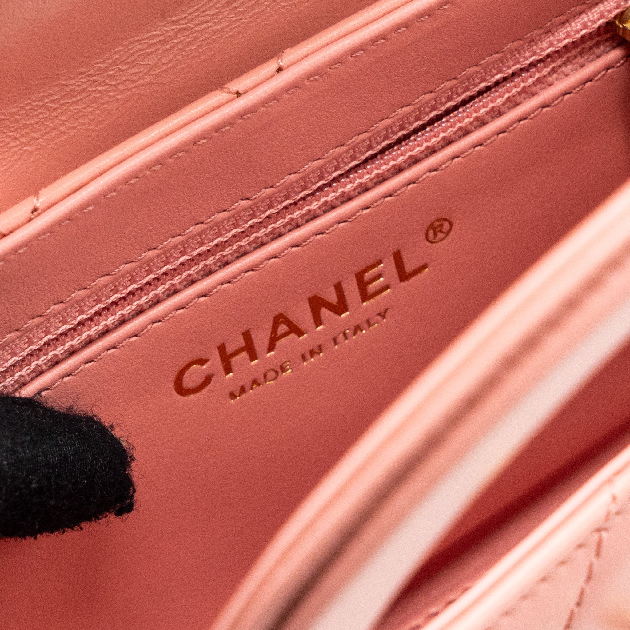 CHANEL 23K MINI SHOPPING TOTE CALFSKIN PINK BRUSHED GHW(MICROCHIP)