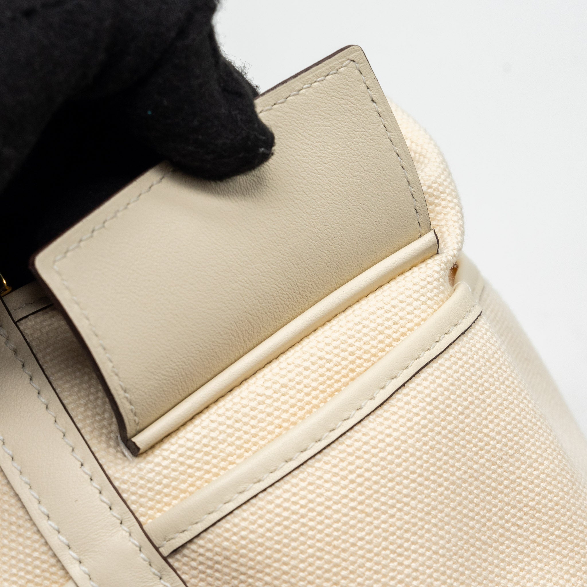 HERMES PICOTIN CARGO 18 LOCK BAG CANVAS/SWIFT ECRU/NATA GHW