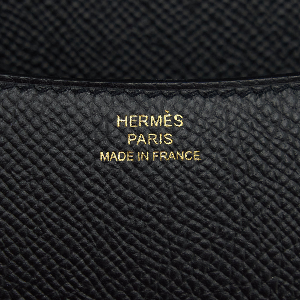 HERMES MINI CONSTANCE EPSOM BLACK GHW