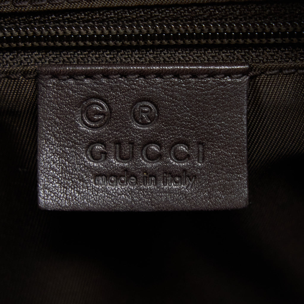 GUCCI VINTAGE HOBO BAG CANVAS/LEATHER MULTICOLOUR