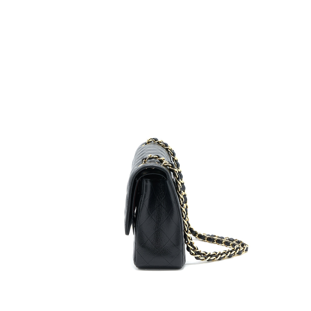 CHANEL CLASSIC JUMBO DOUBLE FLAP BAG CAVIAR BLACK GHW