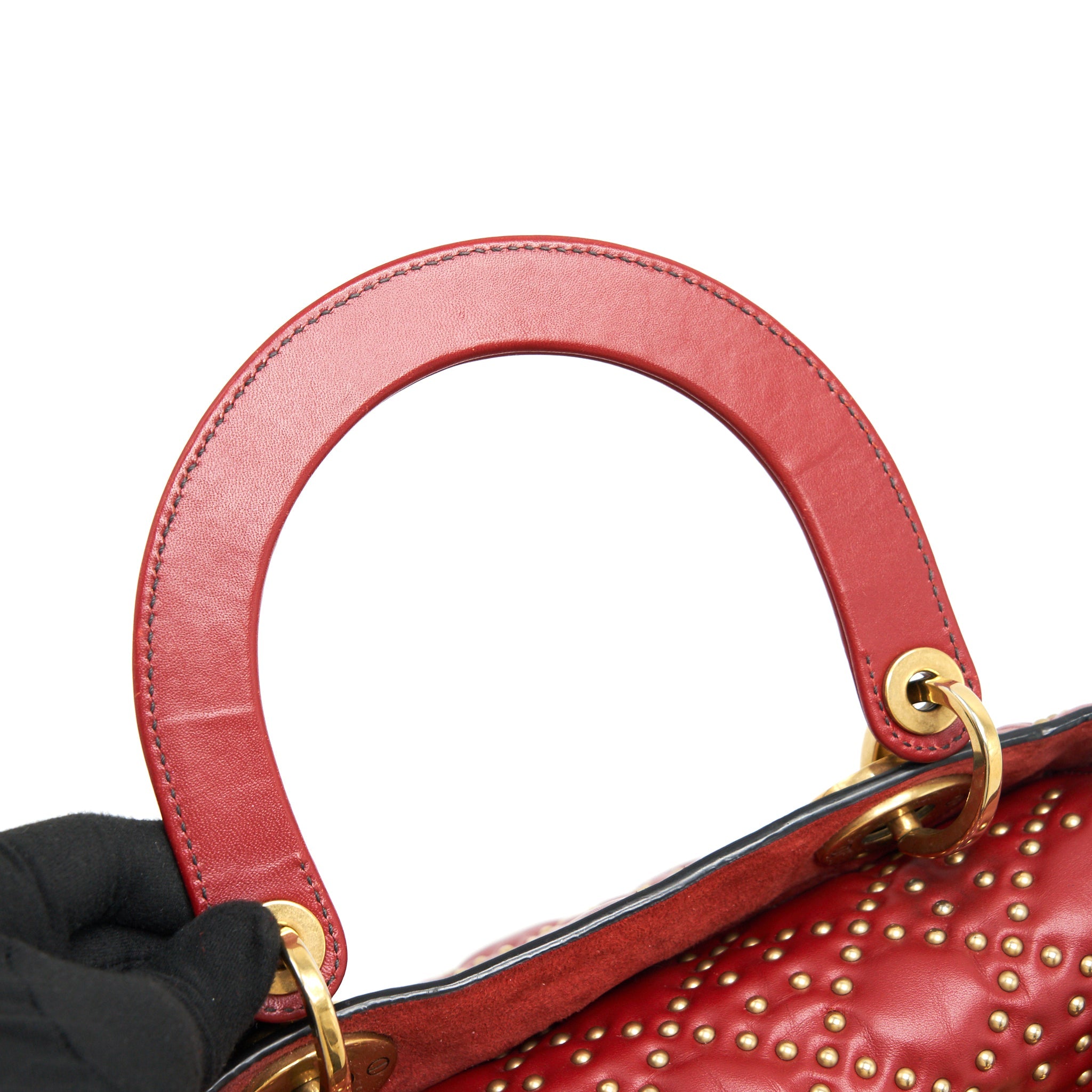 DIOR STUDDED LADY DIOR RED GHW