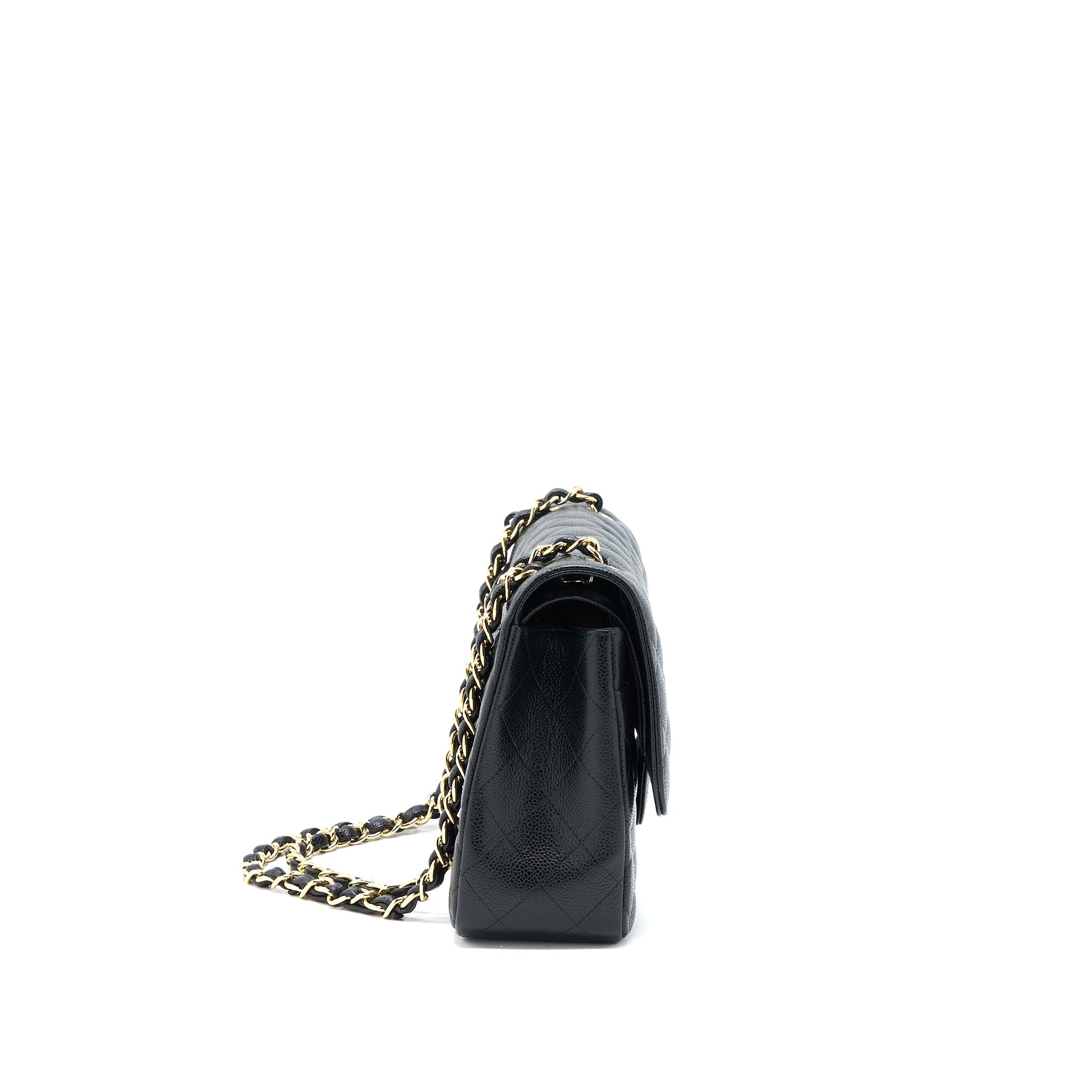 CHANEL CLASSIC JUMBO DOUBLE FLAP BAG CAVIAR BLACK GHW