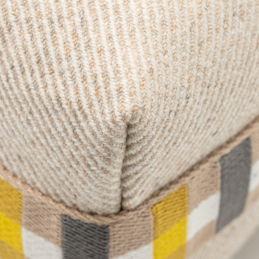 HERMES BRIDE-A-BRAC AU CARRE CASE, SMALL MODEL WOOL LIGHT BEIGE/ MULTICOLOUR SHW