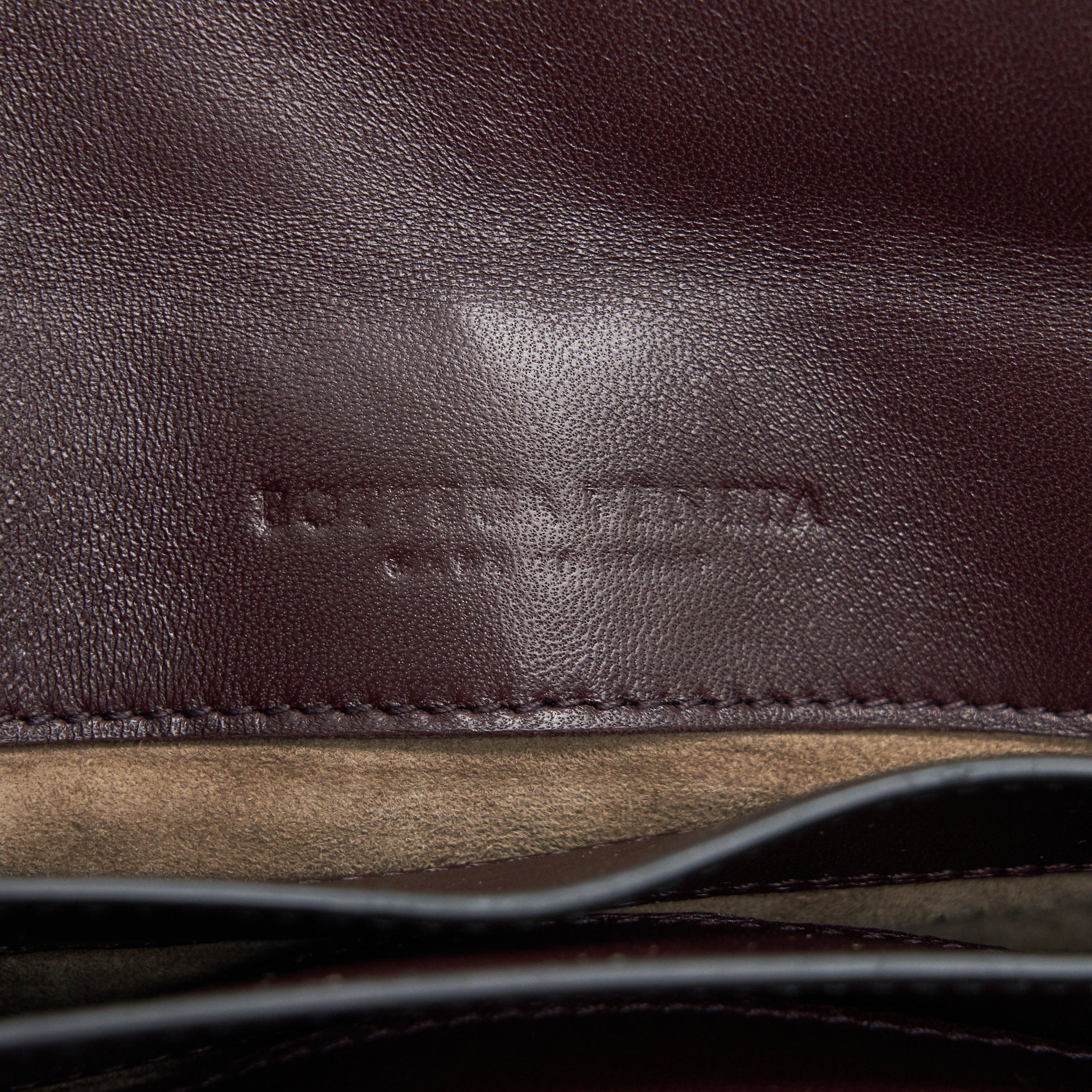BOTTEGA VENETA PIAZZA TOP HANDLE BAG BURGUNDY