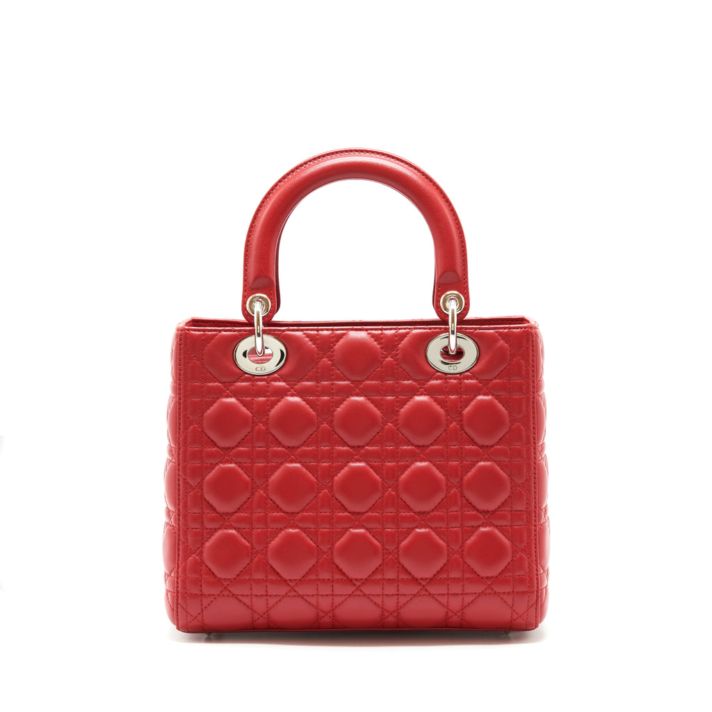 CHRISTIAN DIOR MEDIUM LADY DIOR RED SHW